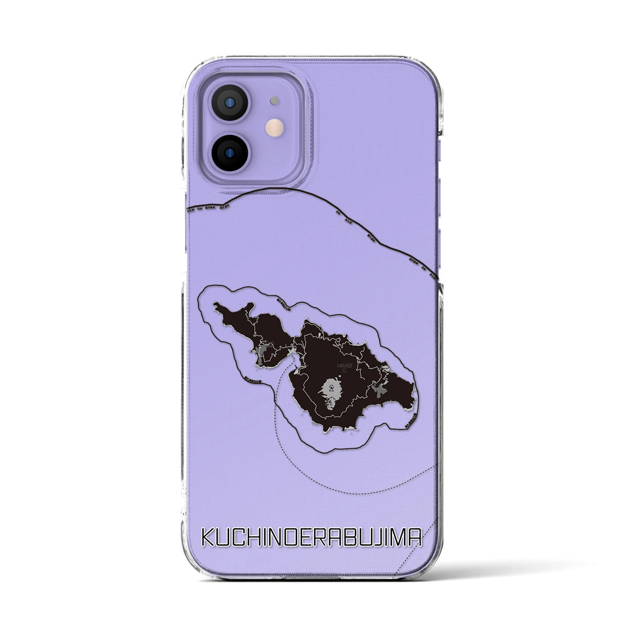 【口永良部島(鹿児島県)】地図柄iPhoneケース(クリアタイプ)