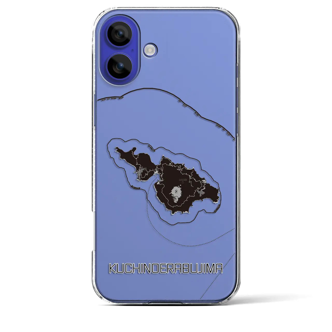 【口永良部島(鹿児島県)】地図柄iPhoneケース(クリアタイプ)