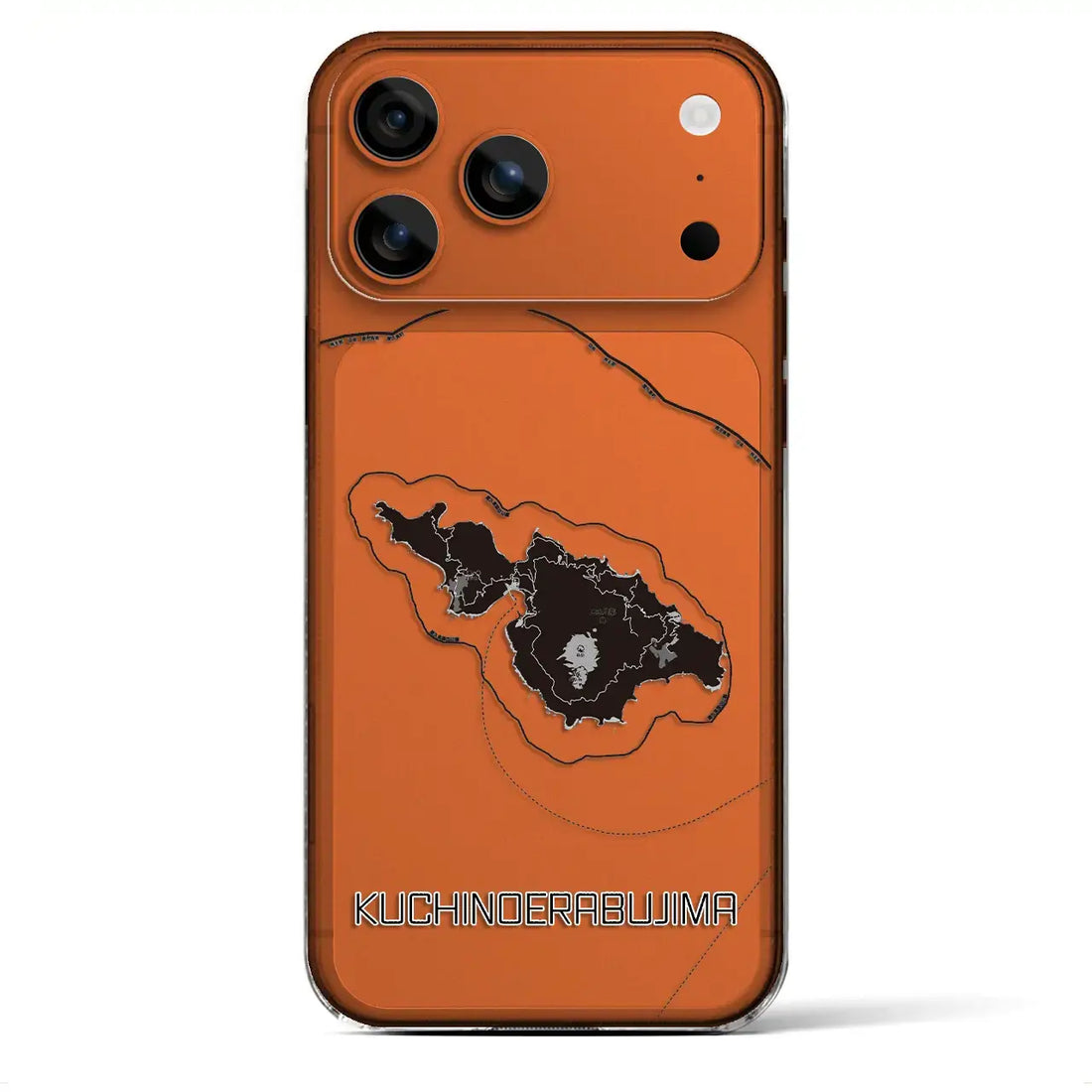 【口永良部島(鹿児島県)】地図柄iPhoneケース(クリアタイプ)