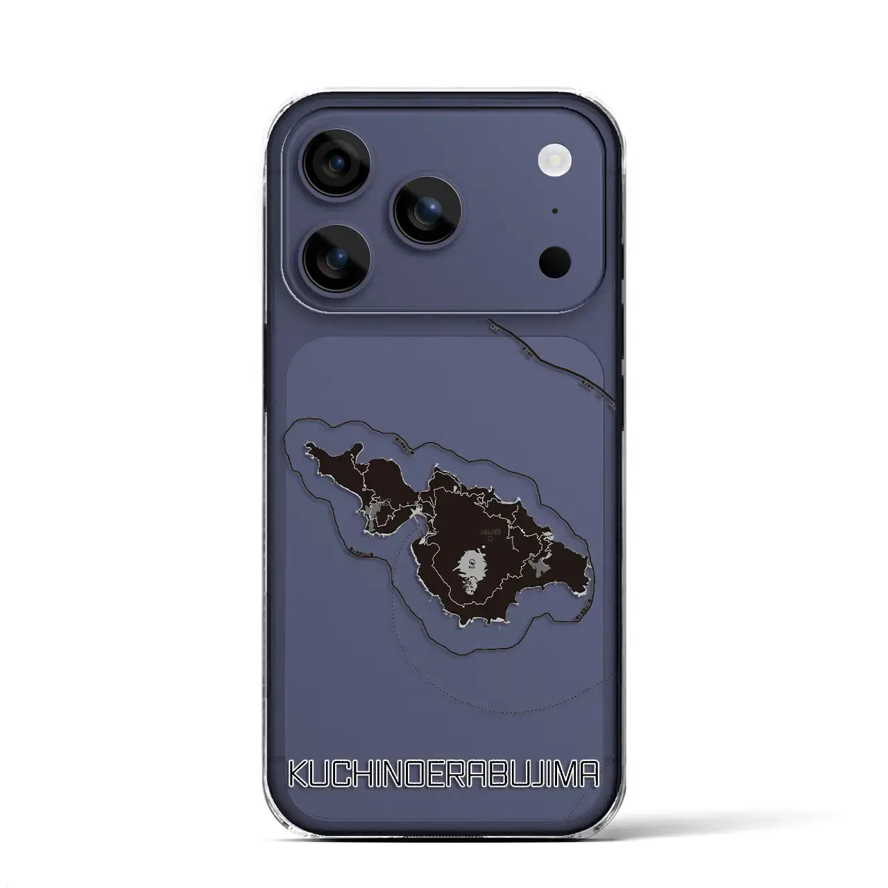 【口永良部島(鹿児島県)】地図柄iPhoneケース(クリアタイプ)