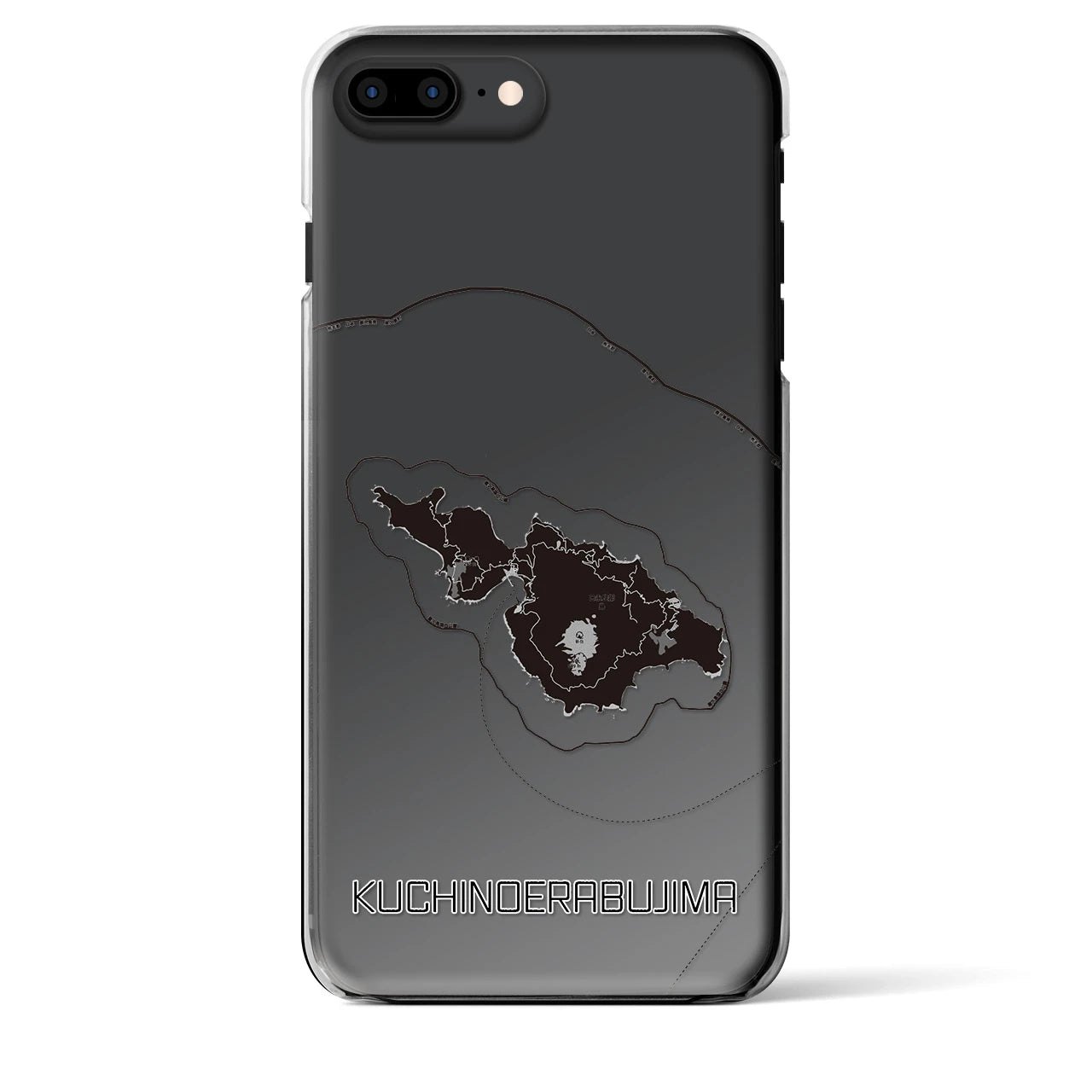 【口永良部島(鹿児島県)】地図柄iPhoneケース(クリアタイプ)