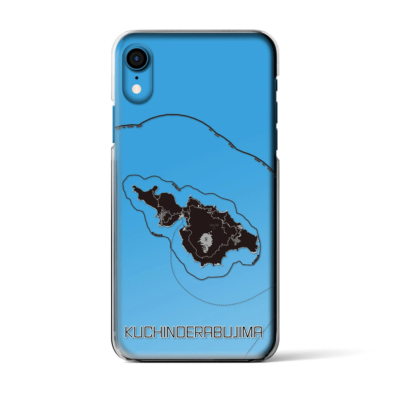 【口永良部島(鹿児島県)】地図柄iPhoneケース(クリアタイプ)