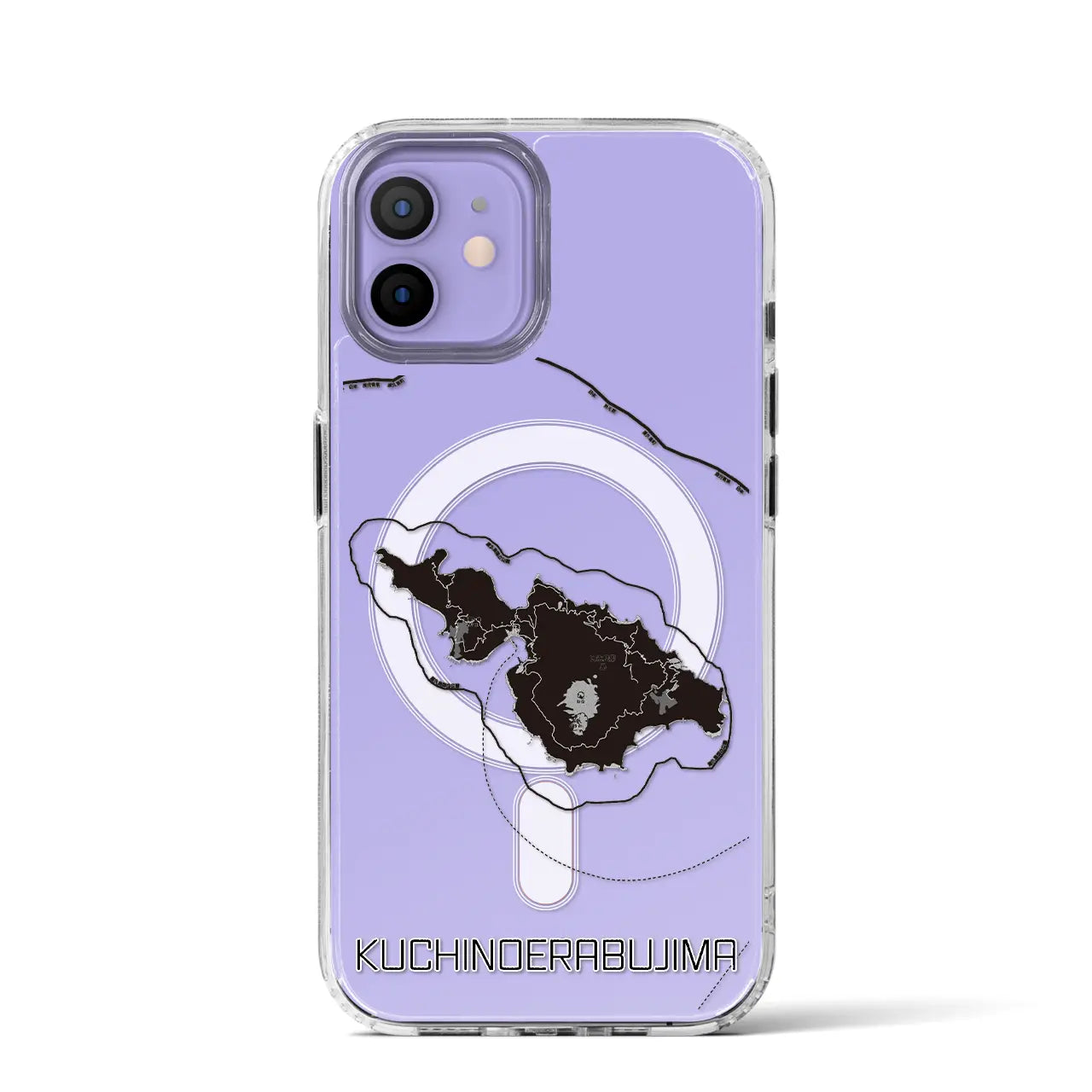 【口永良部島(鹿児島県)】地図柄iPhoneケース(MagSafeタイプ)