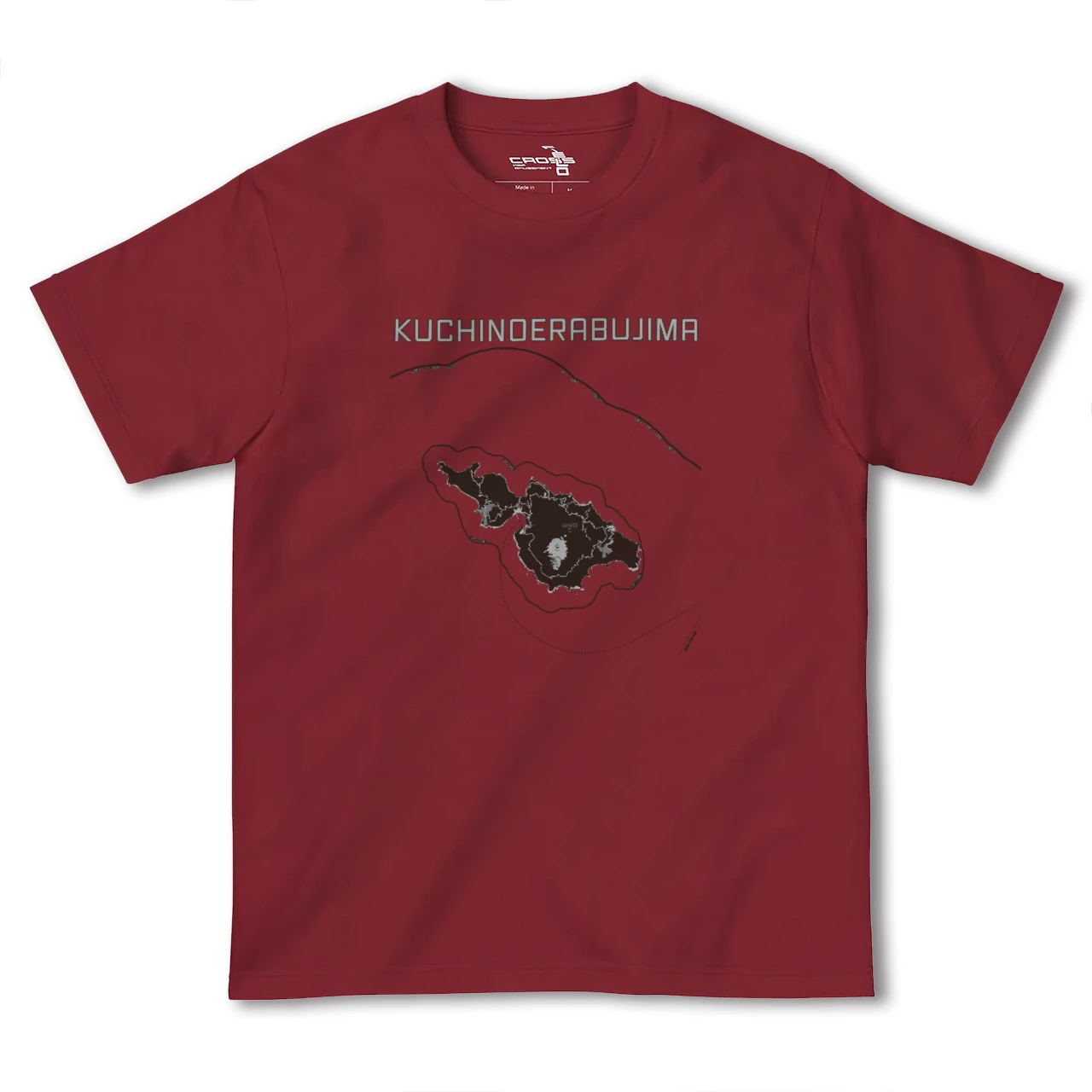 【口永良部島(鹿児島県)】地図柄ヘビーウェイトTシャツ