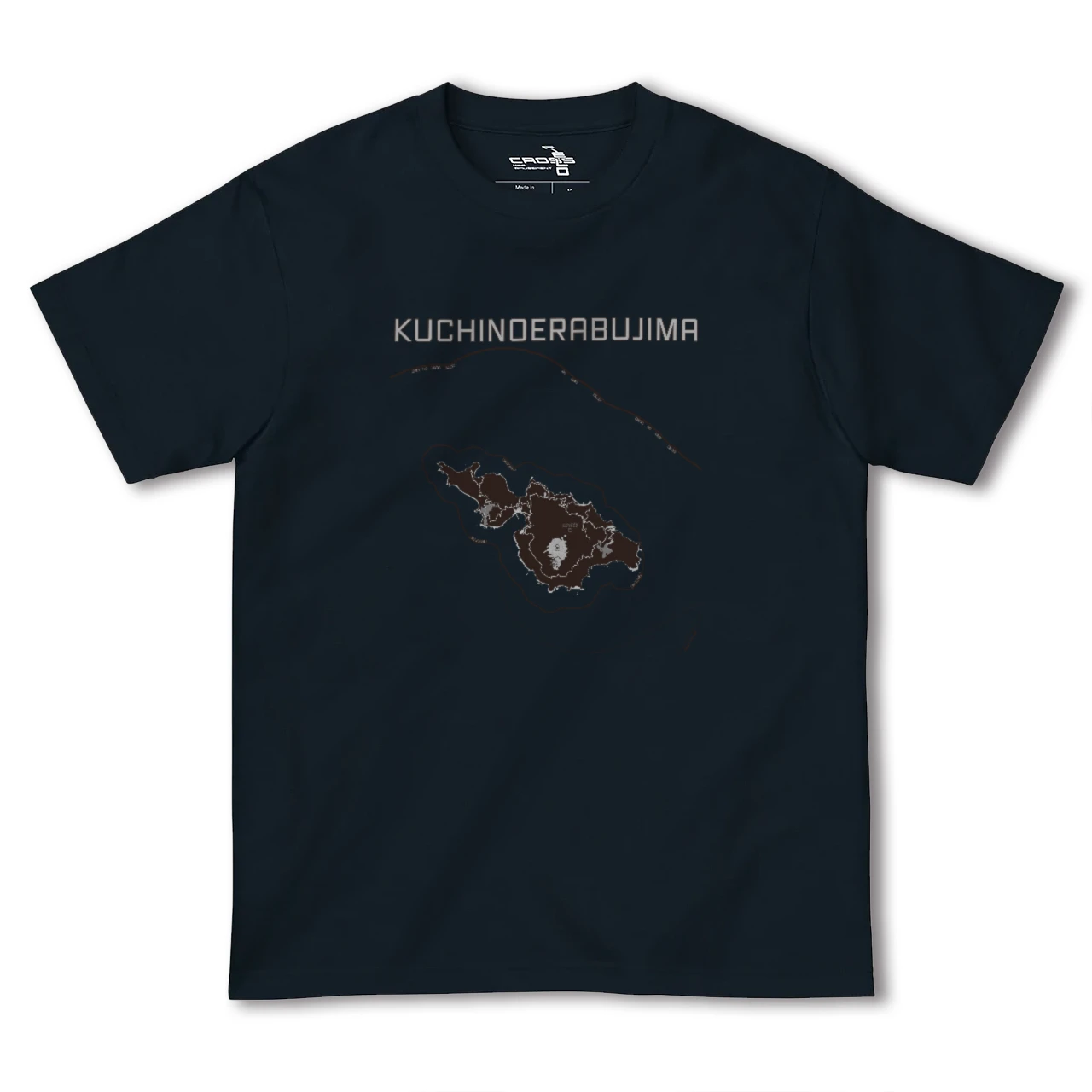 【口永良部島(鹿児島県)】地図柄ヘビーウェイトTシャツ