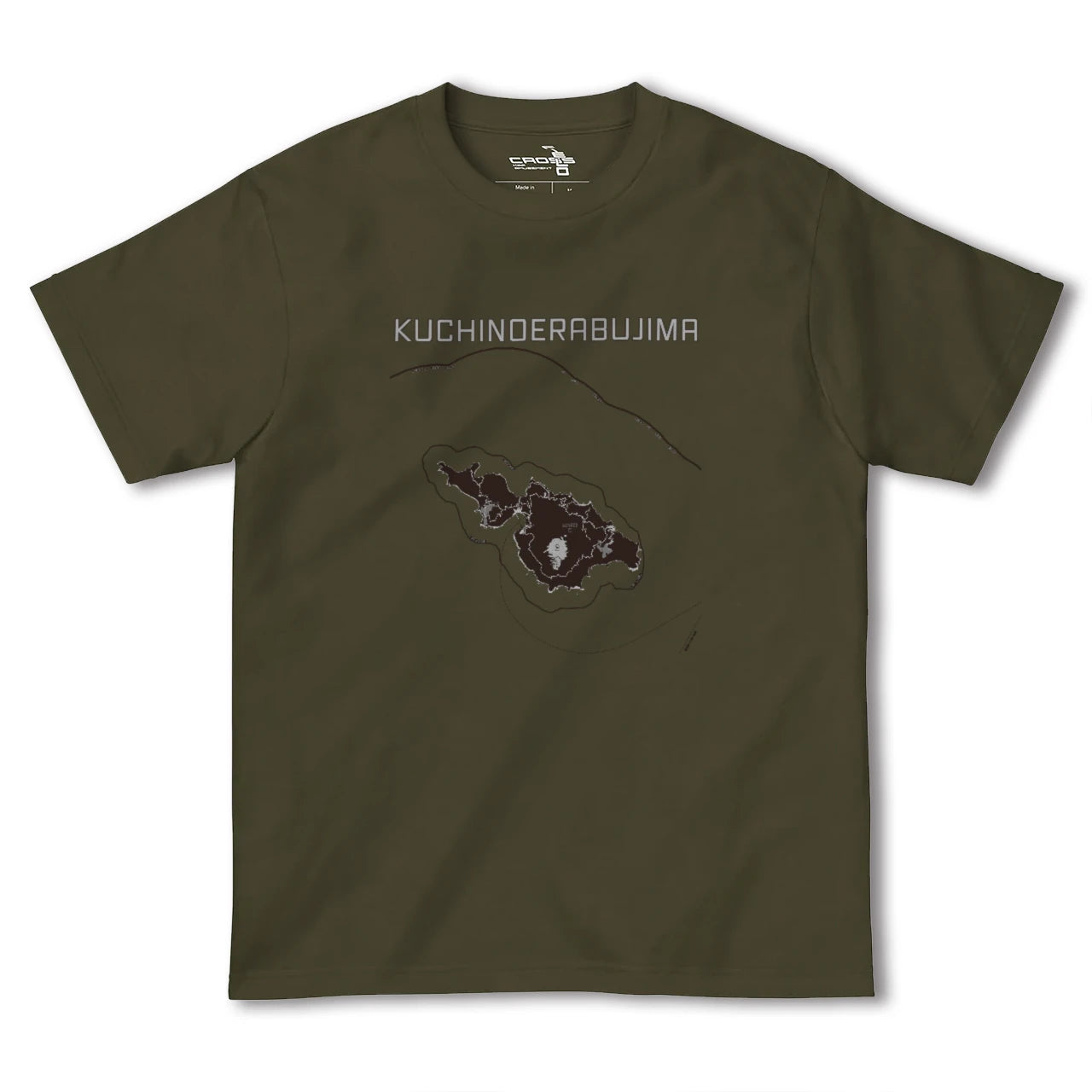 【口永良部島(鹿児島県)】地図柄ヘビーウェイトTシャツ