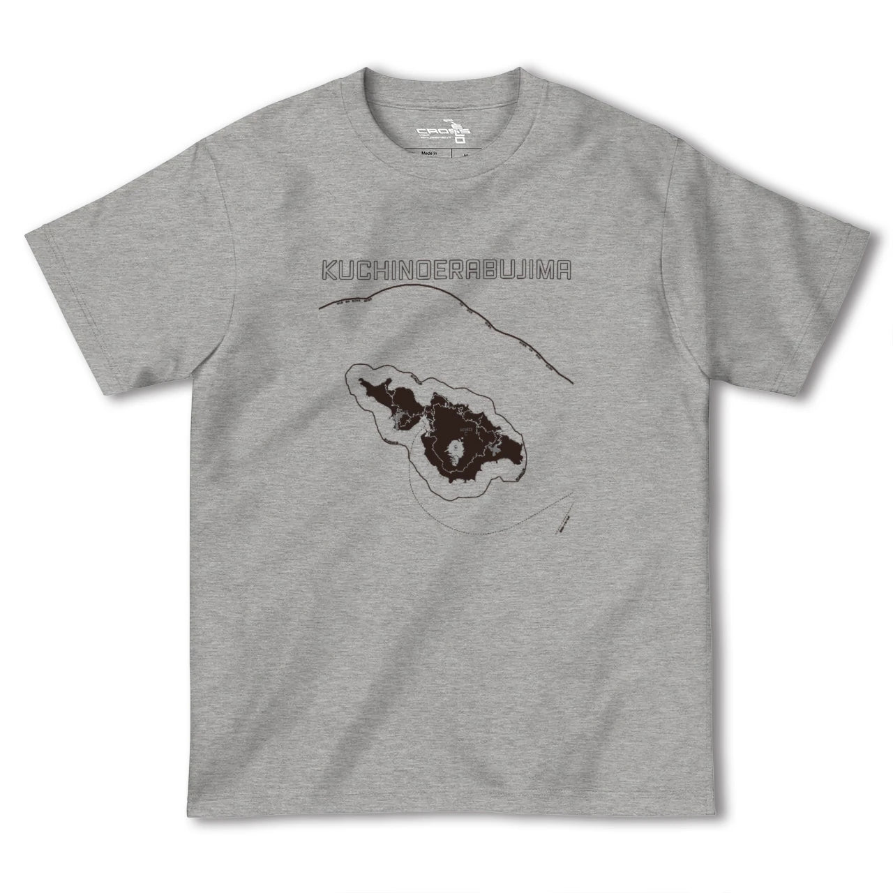 【口永良部島(鹿児島県)】地図柄ヘビーウェイトTシャツ