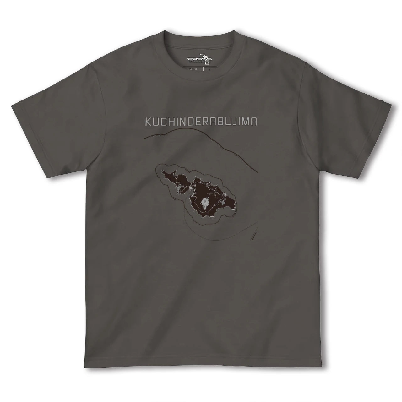 【口永良部島(鹿児島県)】地図柄ヘビーウェイトTシャツ
