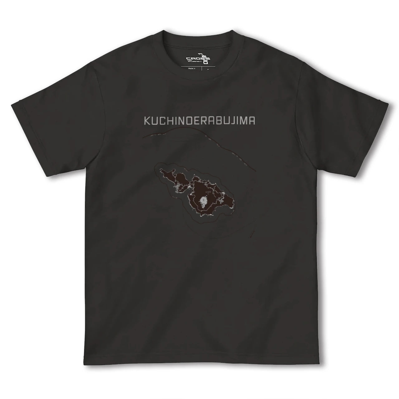 【口永良部島(鹿児島県)】地図柄ヘビーウェイトTシャツ