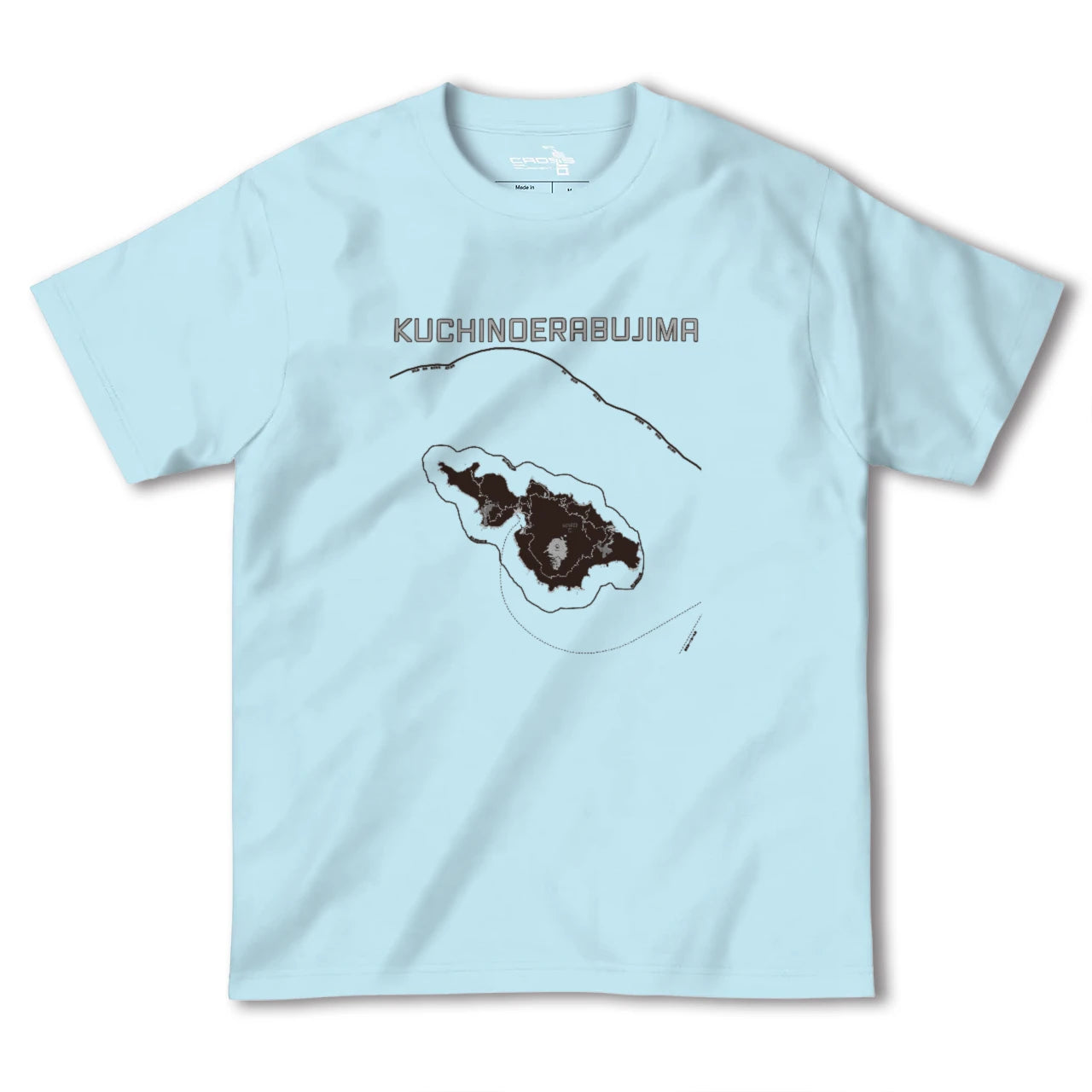 【口永良部島(鹿児島県)】地図柄ヘビーウェイトTシャツ