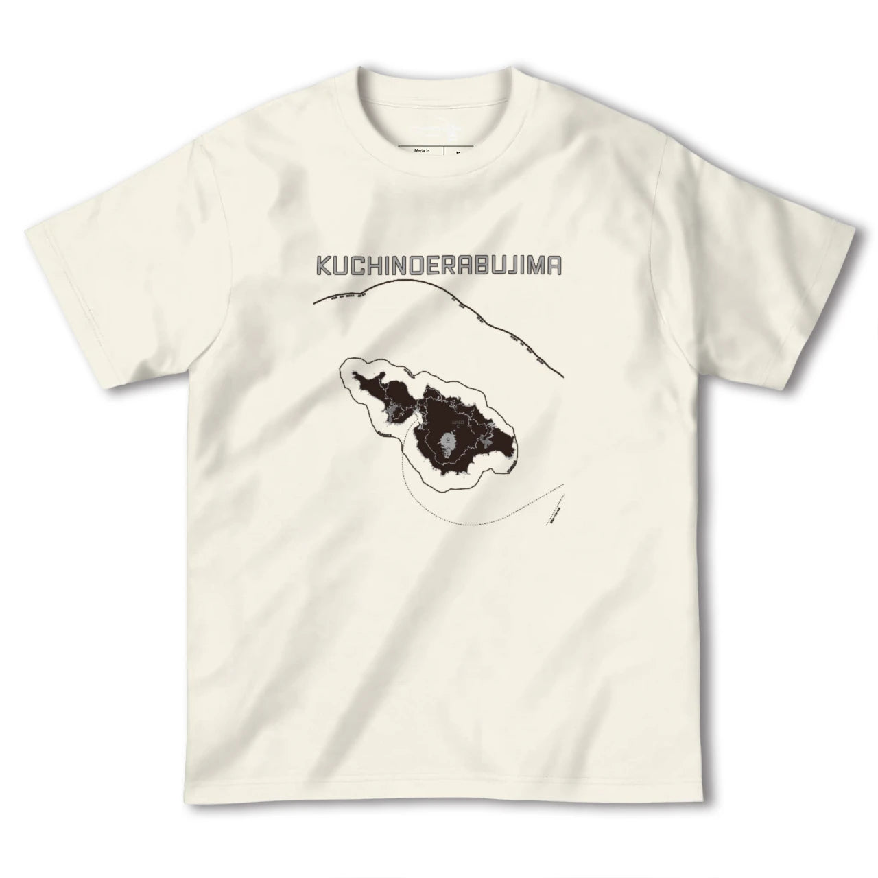 【口永良部島(鹿児島県)】地図柄ヘビーウェイトTシャツ
