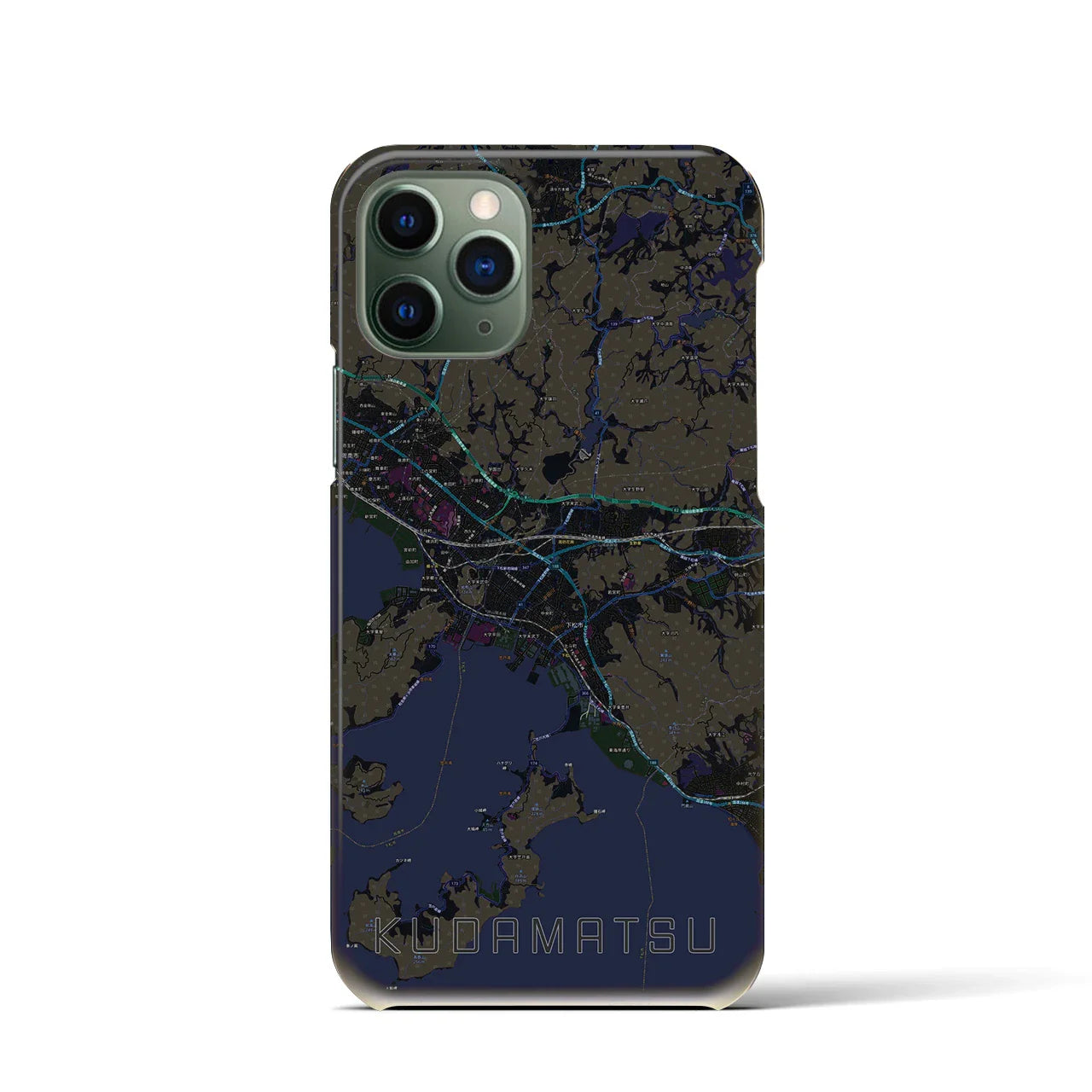 【下松(山口県)】地図柄iPhoneケース(バックカバータイプ)