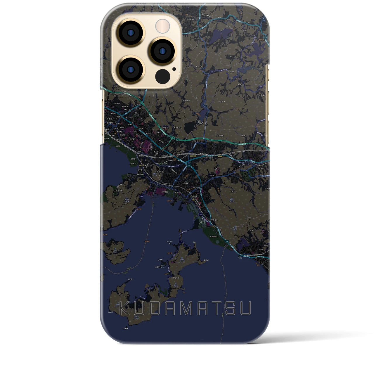 【下松(山口県)】地図柄iPhoneケース(バックカバータイプ)