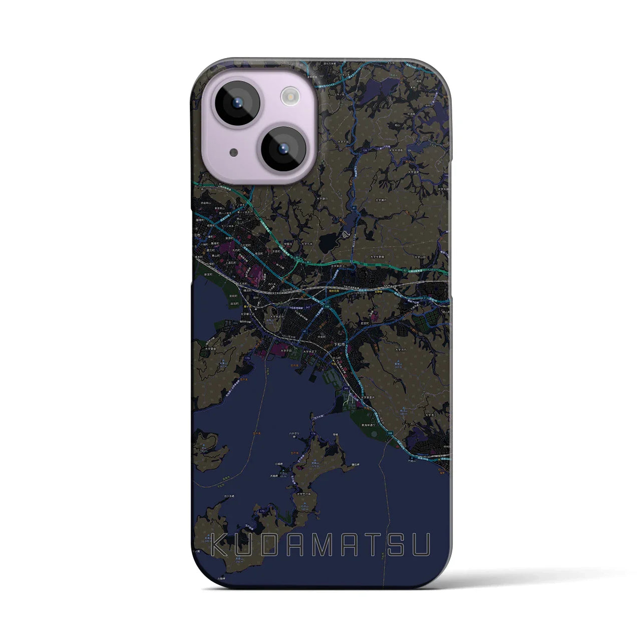 【下松(山口県)】地図柄iPhoneケース(バックカバータイプ)