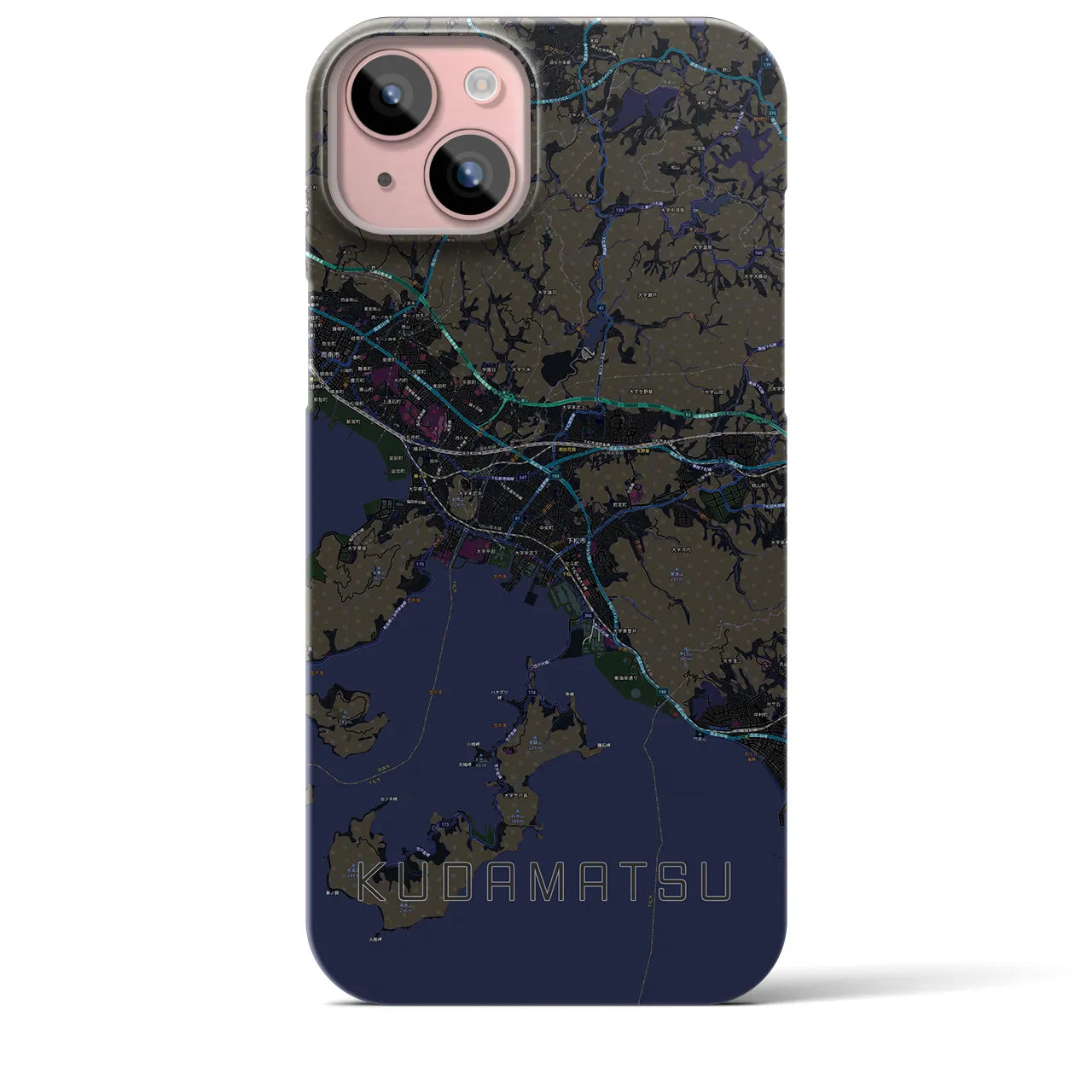 【下松(山口県)】地図柄iPhoneケース(バックカバータイプ)