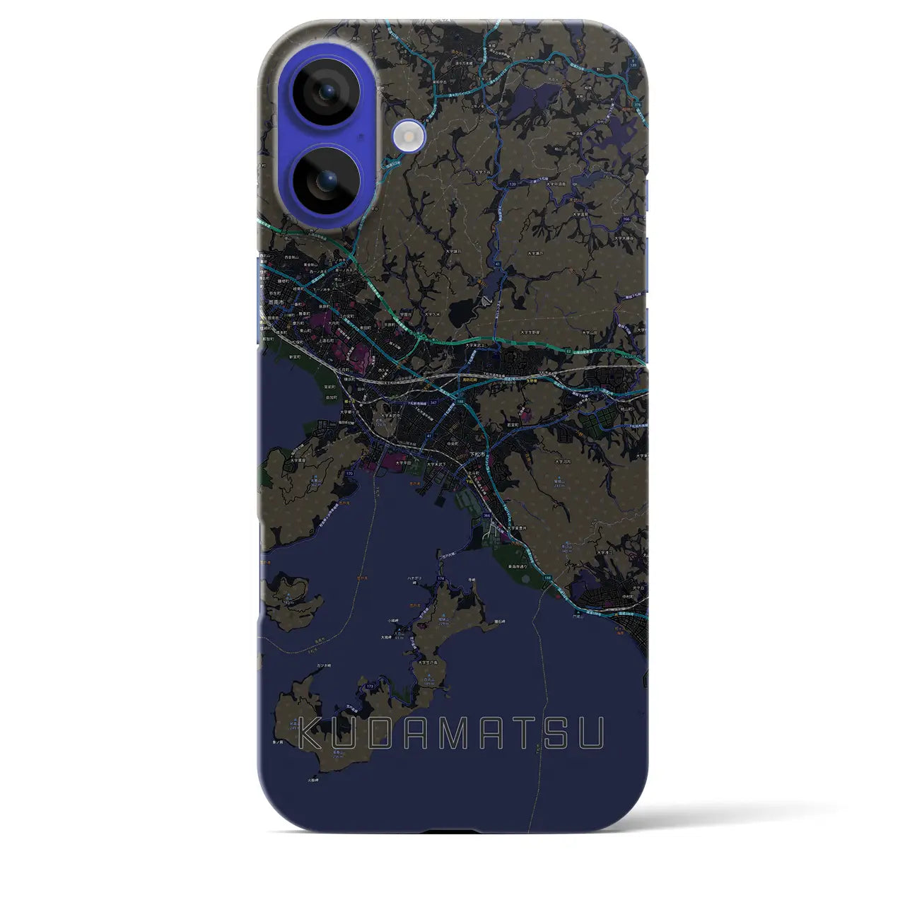 【下松(山口県)】地図柄iPhoneケース(バックカバータイプ)