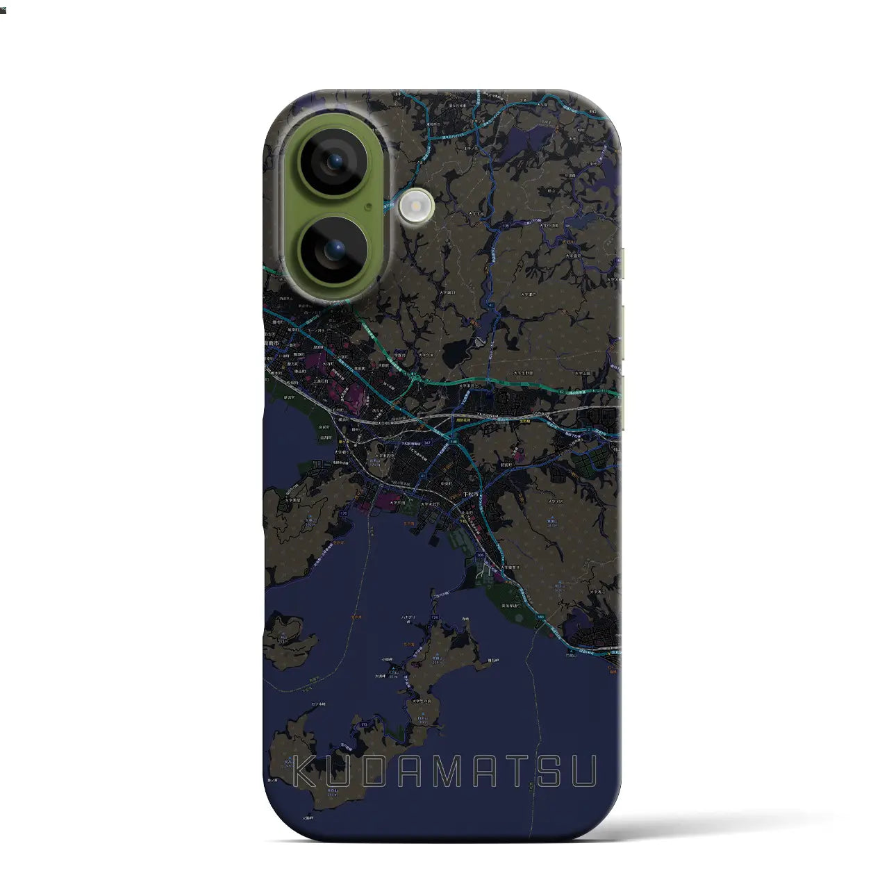 【下松(山口県)】地図柄iPhoneケース(バックカバータイプ)