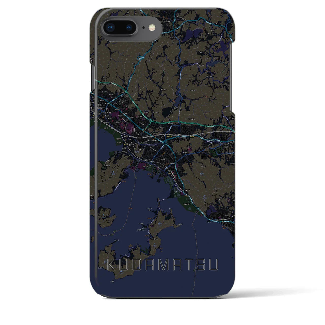 【下松(山口県)】地図柄iPhoneケース(バックカバータイプ)