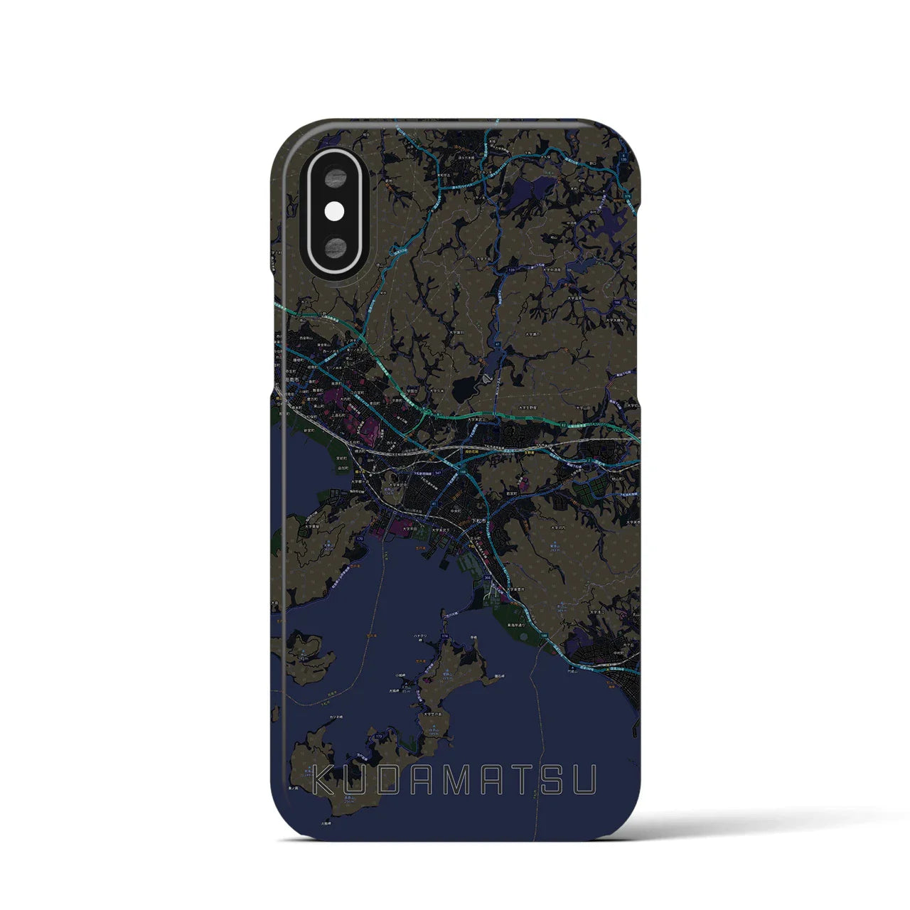 【下松(山口県)】地図柄iPhoneケース(バックカバータイプ)