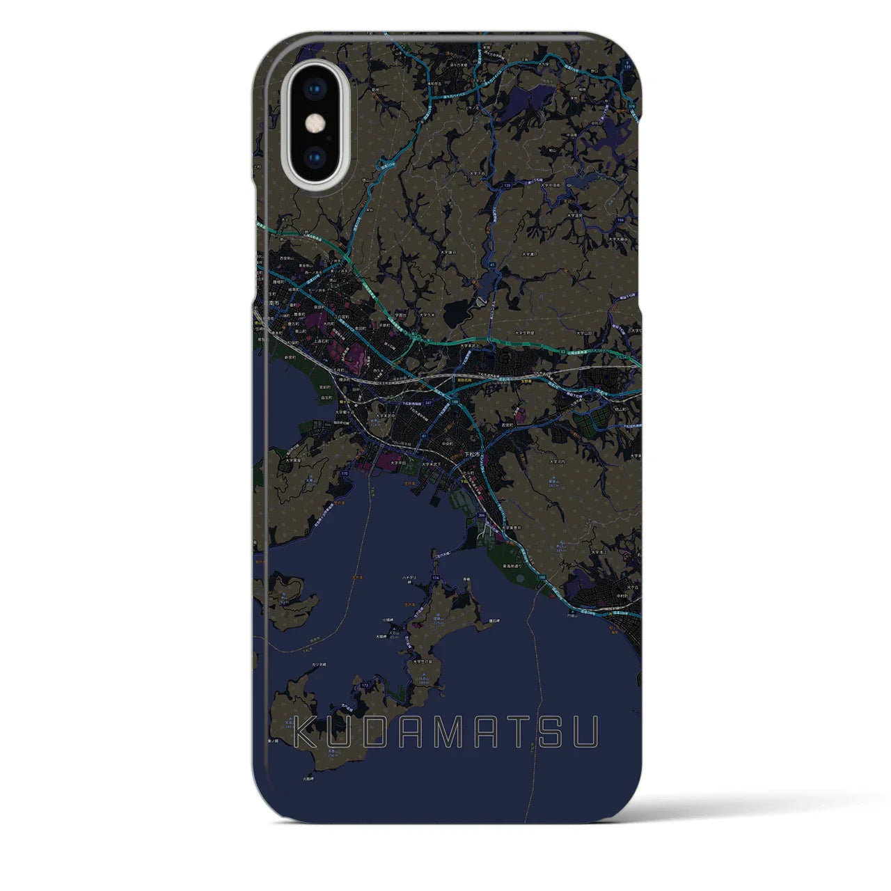 【下松(山口県)】地図柄iPhoneケース(バックカバータイプ)