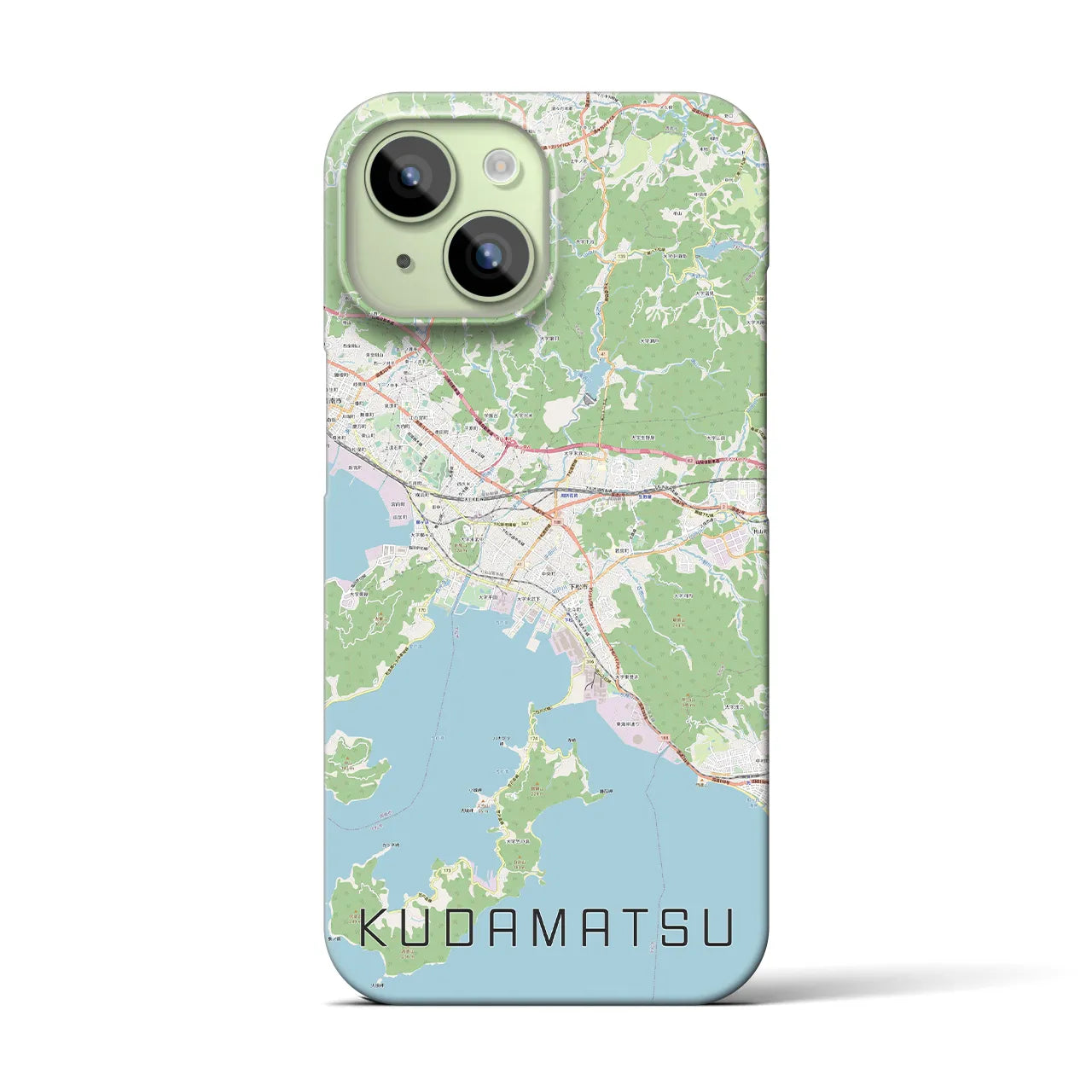 【下松(山口県)】地図柄iPhoneケース(バックカバータイプ)