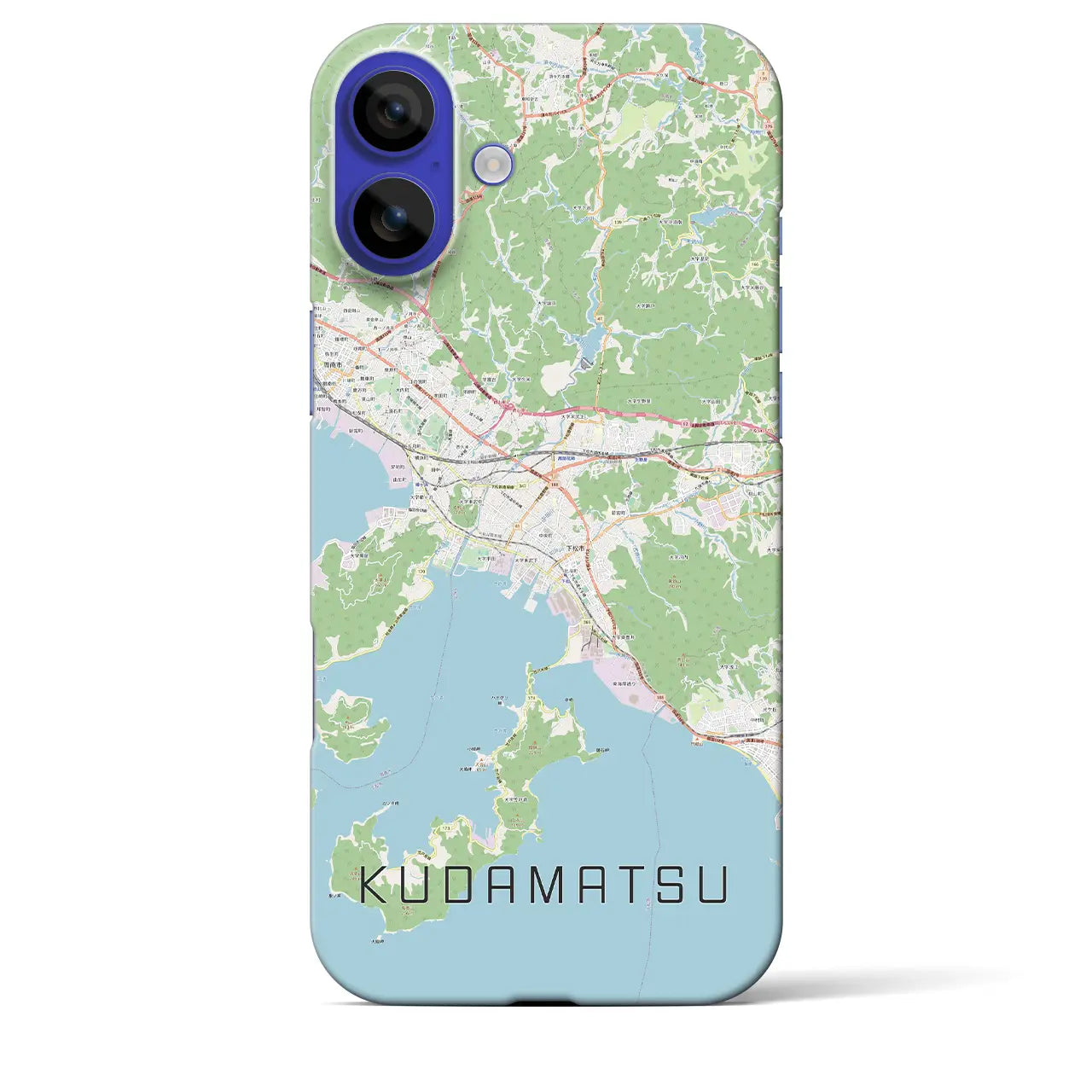 【下松(山口県)】地図柄iPhoneケース(バックカバータイプ)ナチュラル・iPhone 16 Pro Max 用