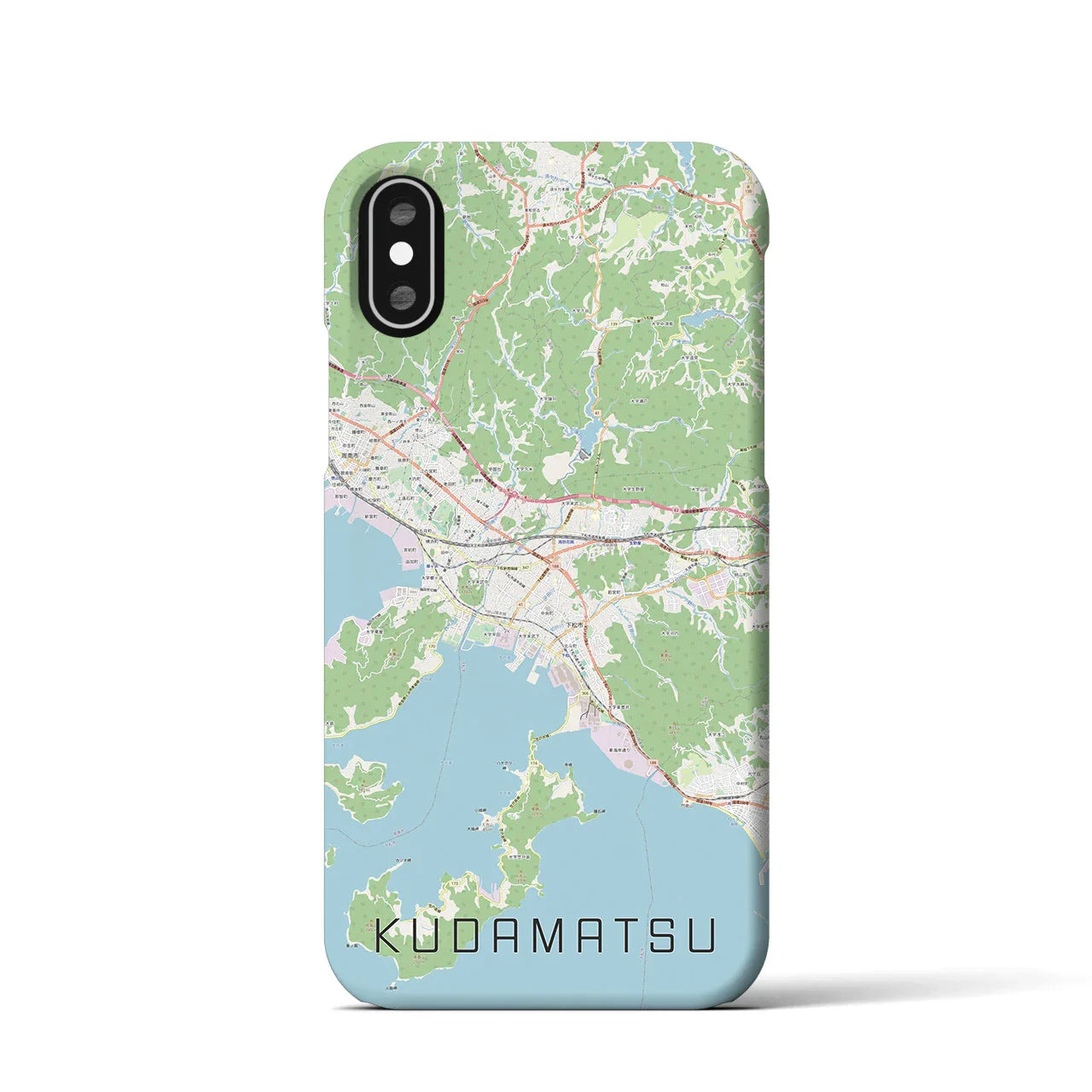 【下松(山口県)】地図柄iPhoneケース(バックカバータイプ)
