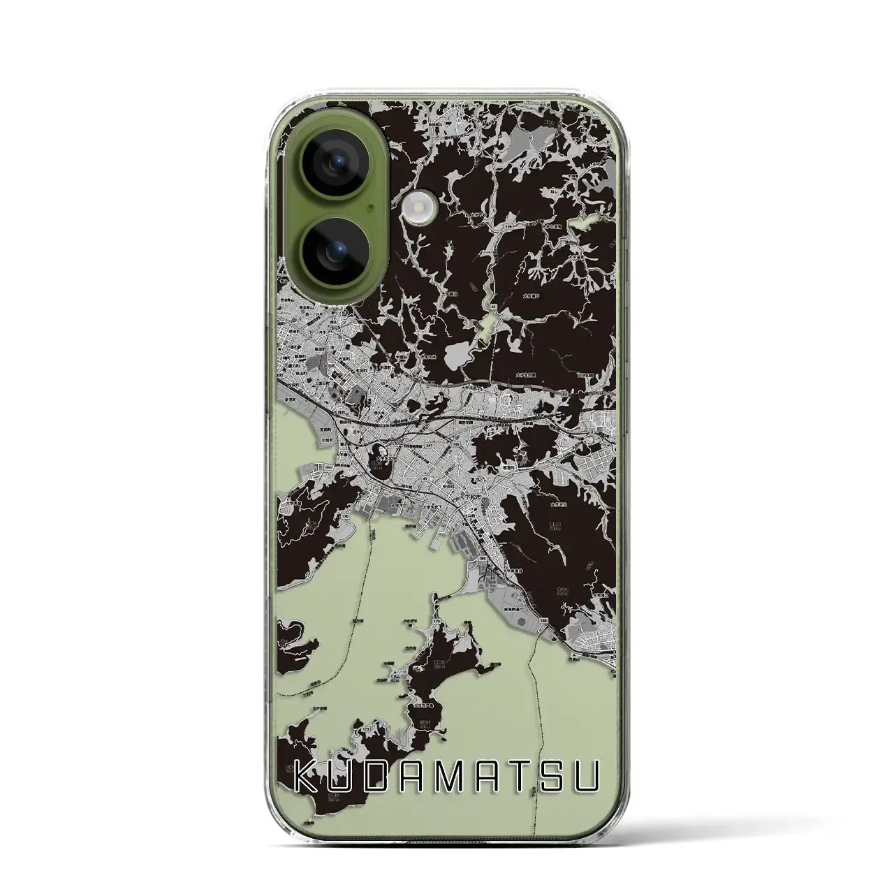 【下松(山口県)】地図柄iPhoneケース(クリアタイプ)モノトーン・iPhone 17 Pro Max 用