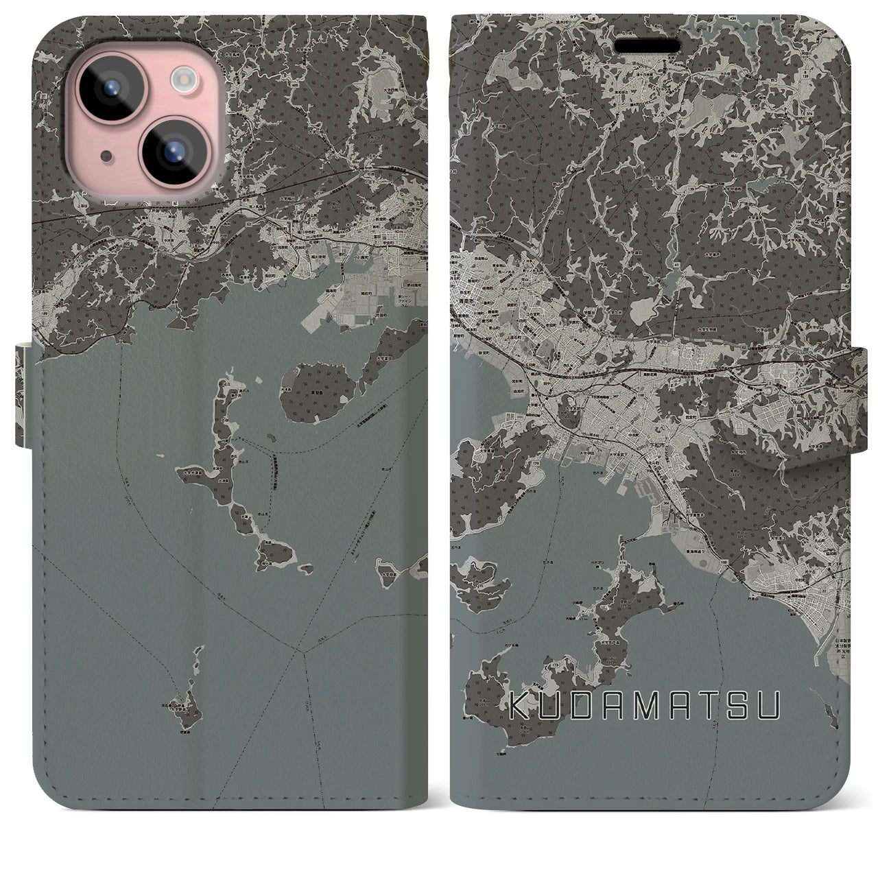 【下松(山口県)】地図柄iPhoneケース(手帳タイプ)