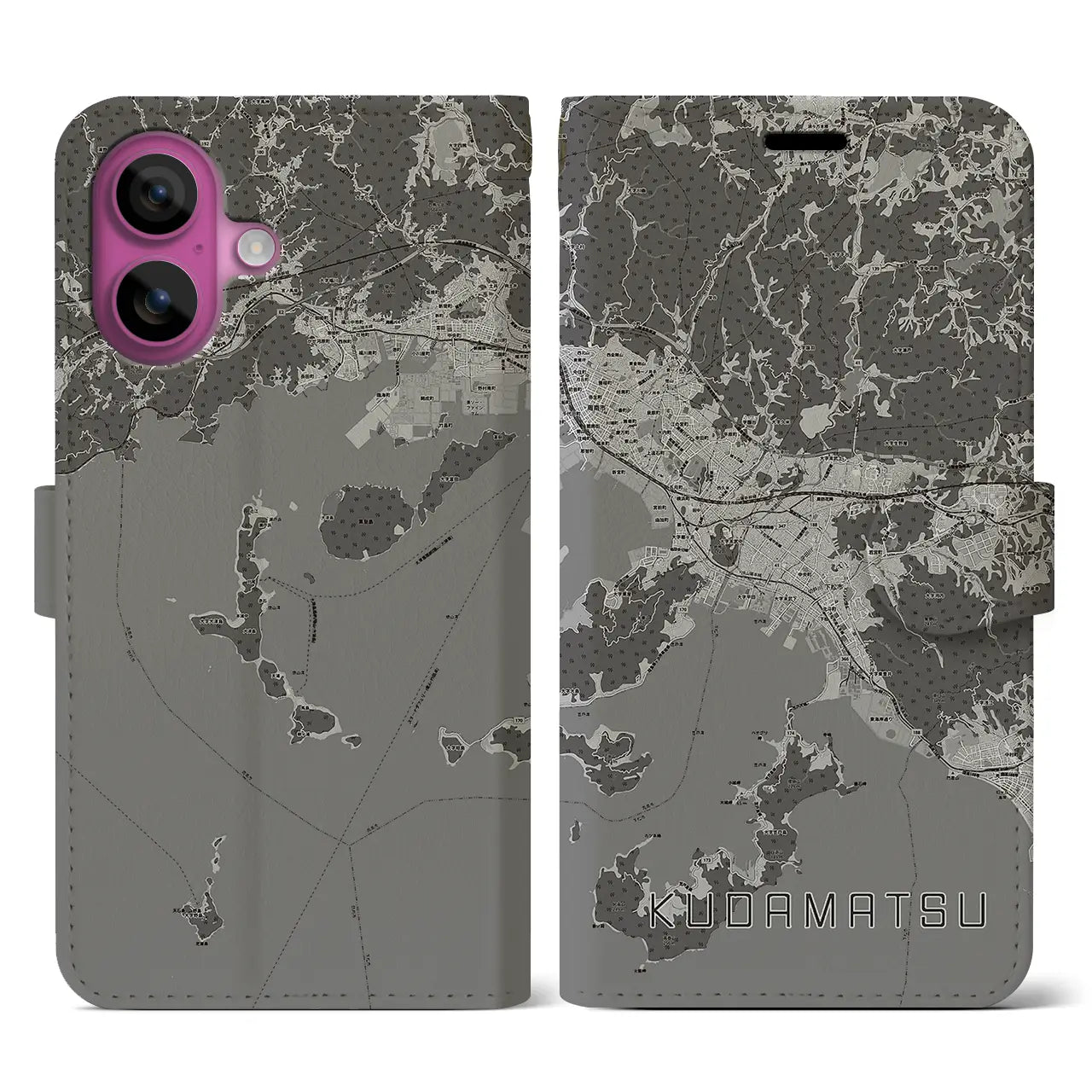 【下松(山口県)】地図柄iPhoneケース(手帳タイプ)