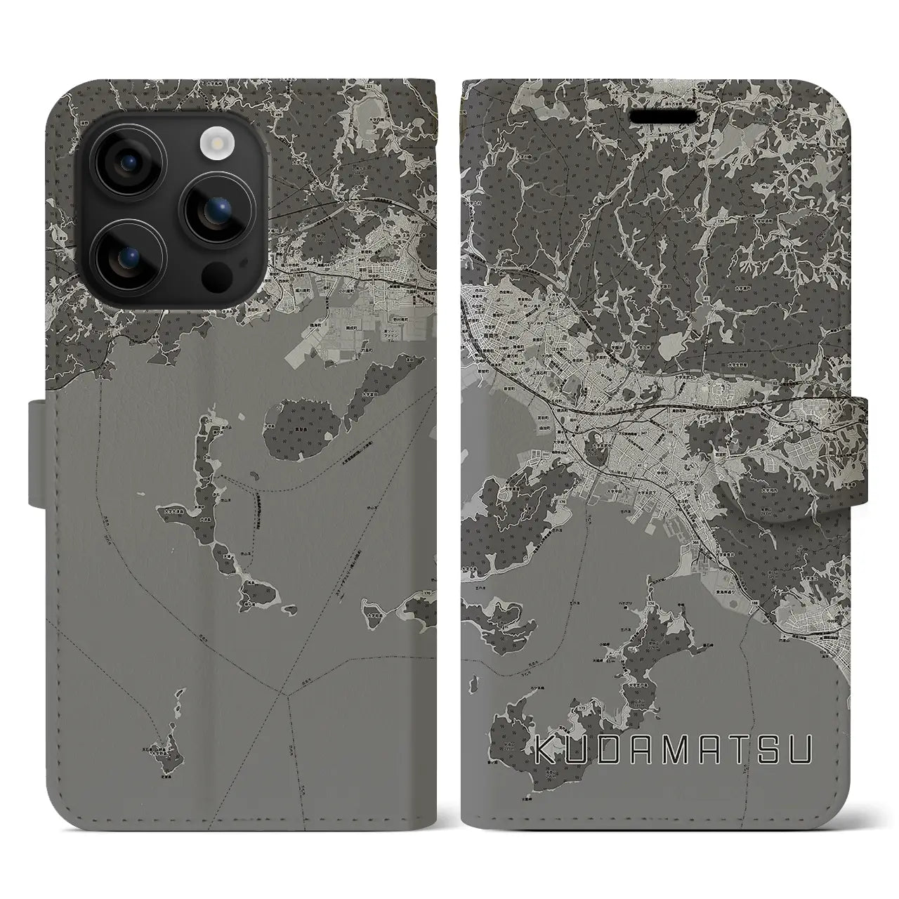 【下松(山口県)】地図柄iPhoneケース(手帳タイプ)