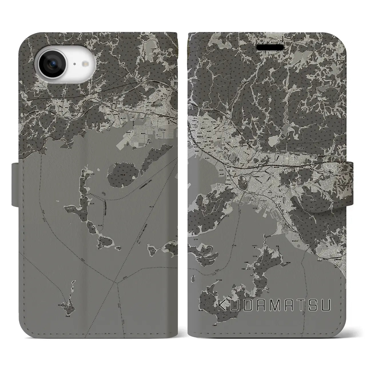 【下松(山口県)】地図柄iPhoneケース(手帳タイプ)