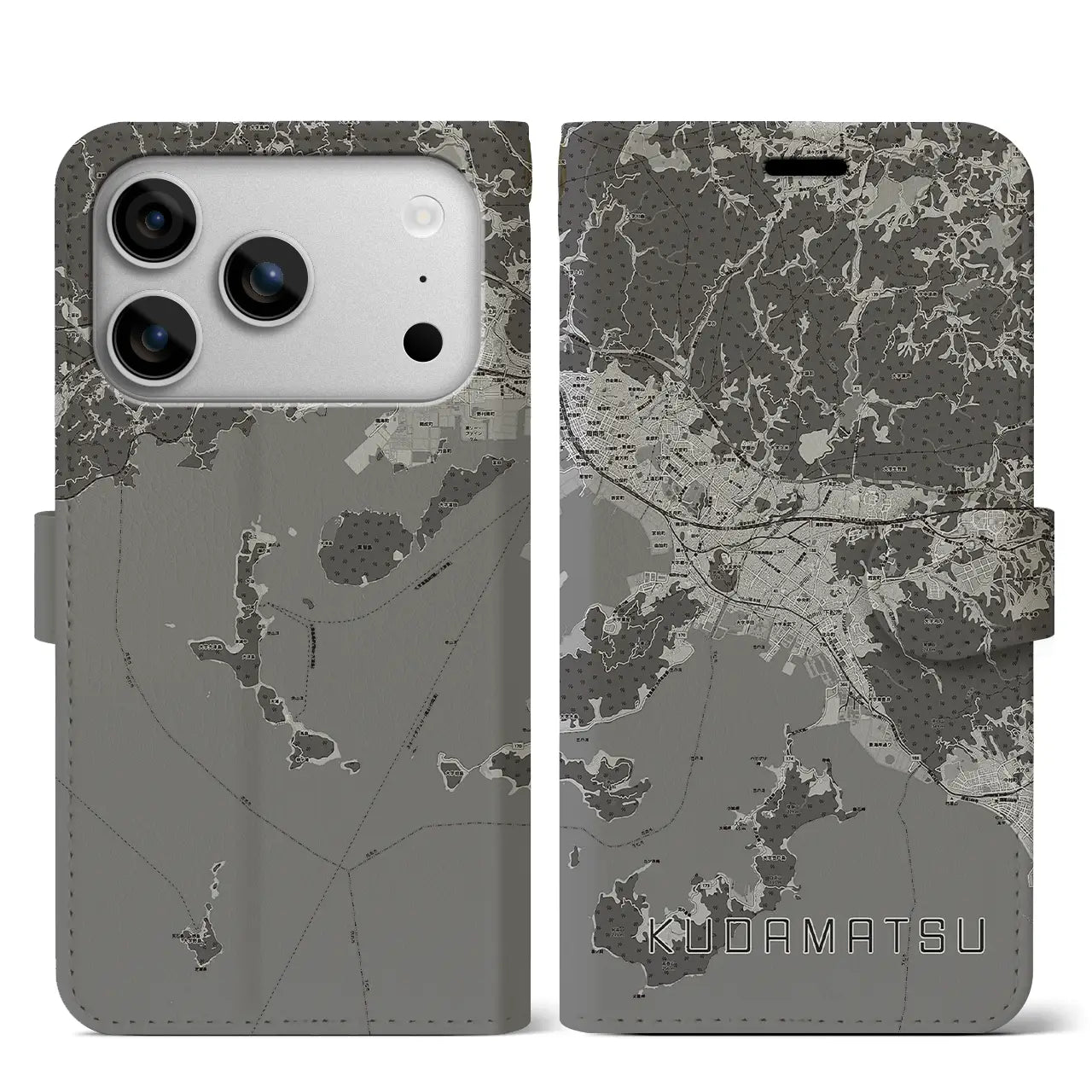 【下松(山口県)】地図柄iPhoneケース(手帳タイプ)