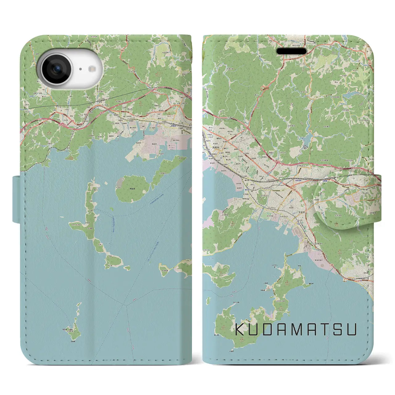 【下松(山口県)】地図柄iPhoneケース(手帳タイプ)