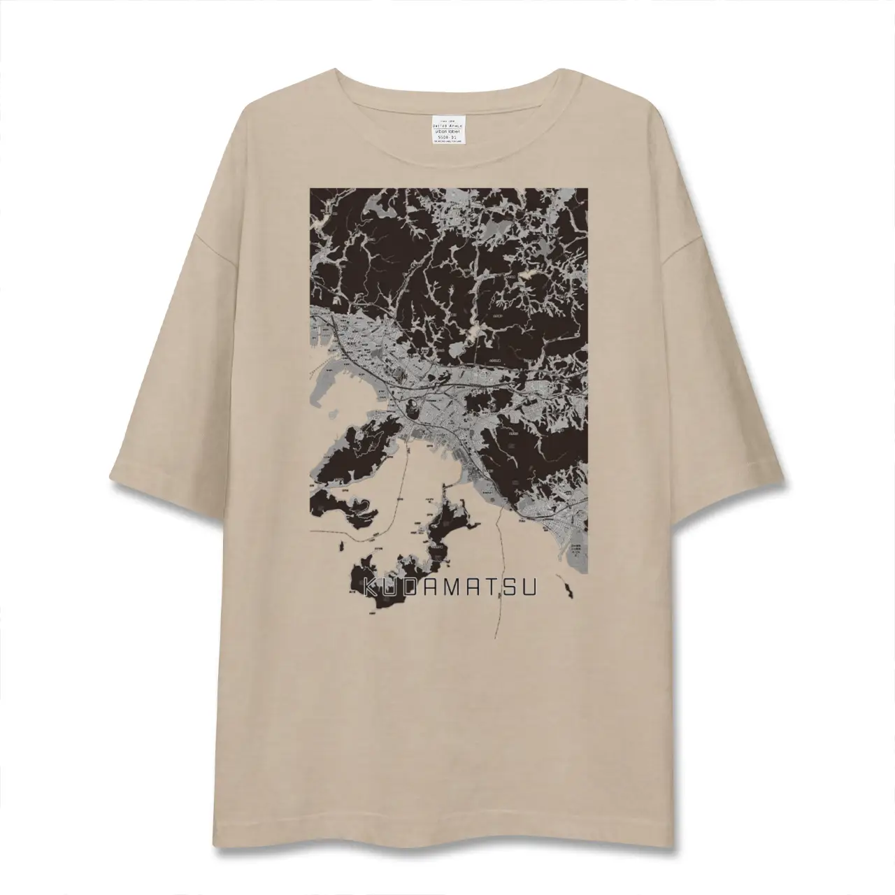 【下松(山口県)】地図柄ビッグシルエットTシャツ
