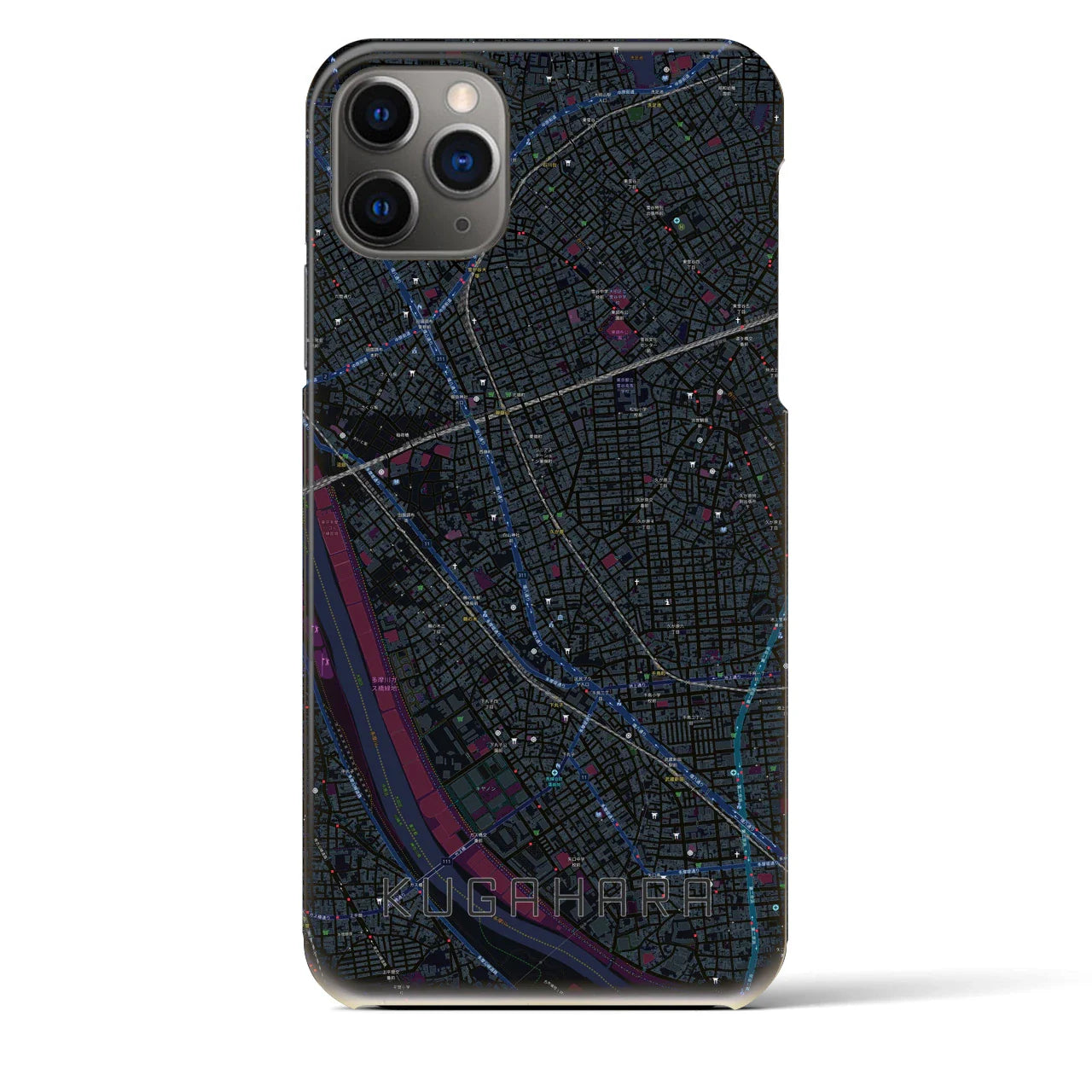 【久が原(東京都)】地図柄iPhoneケース(バックカバータイプ)