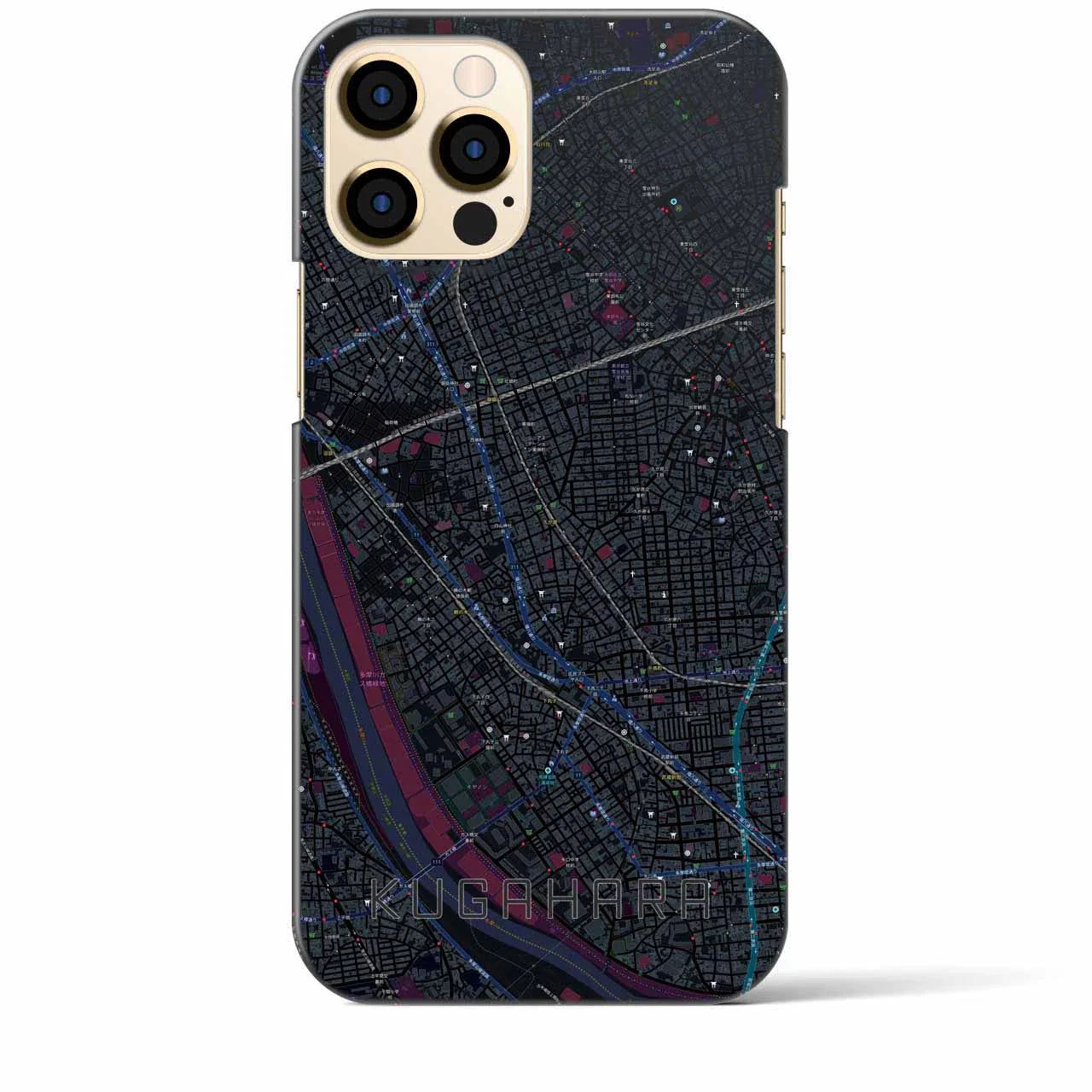 【久が原(東京都)】地図柄iPhoneケース(バックカバータイプ)