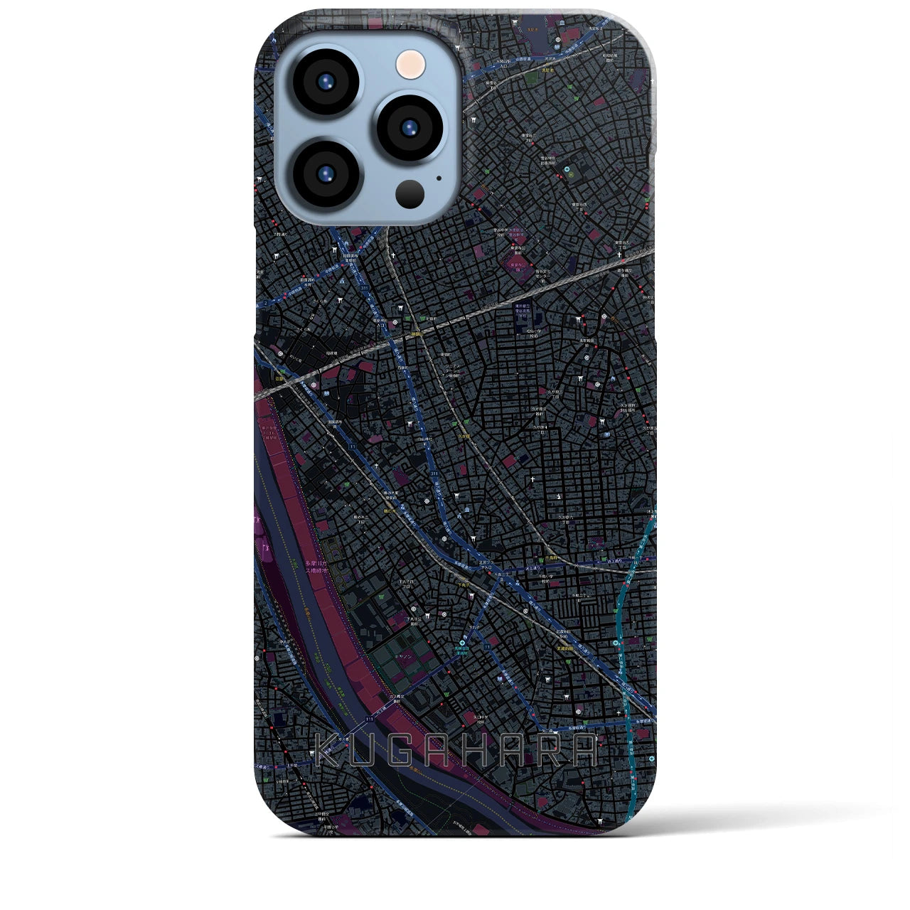 【久が原(東京都)】地図柄iPhoneケース(バックカバータイプ)