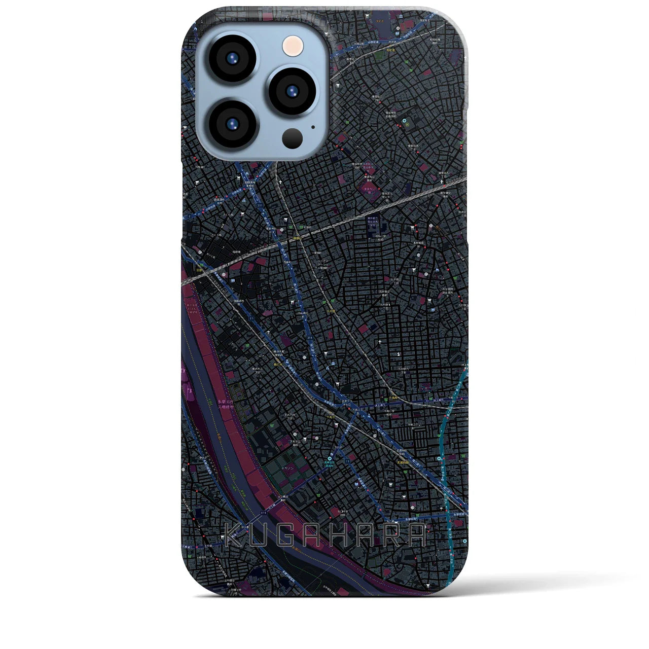 【久が原(東京都)】地図柄iPhoneケース(バックカバータイプ)