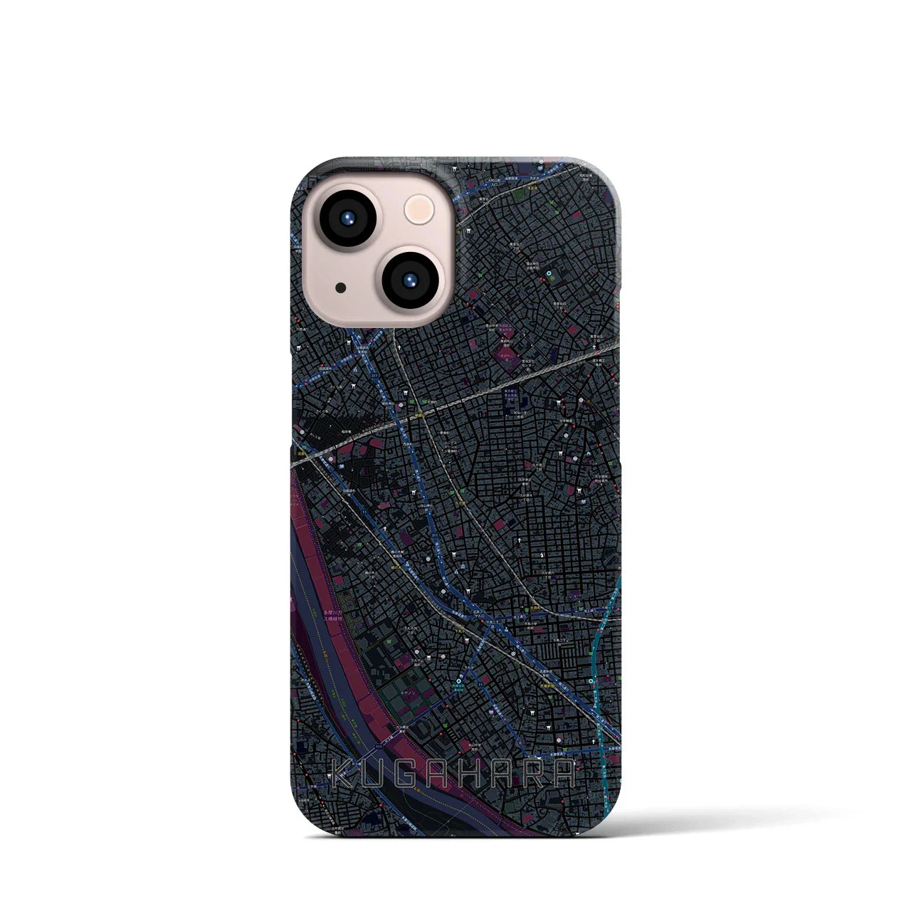【久が原(東京都)】地図柄iPhoneケース(バックカバータイプ)