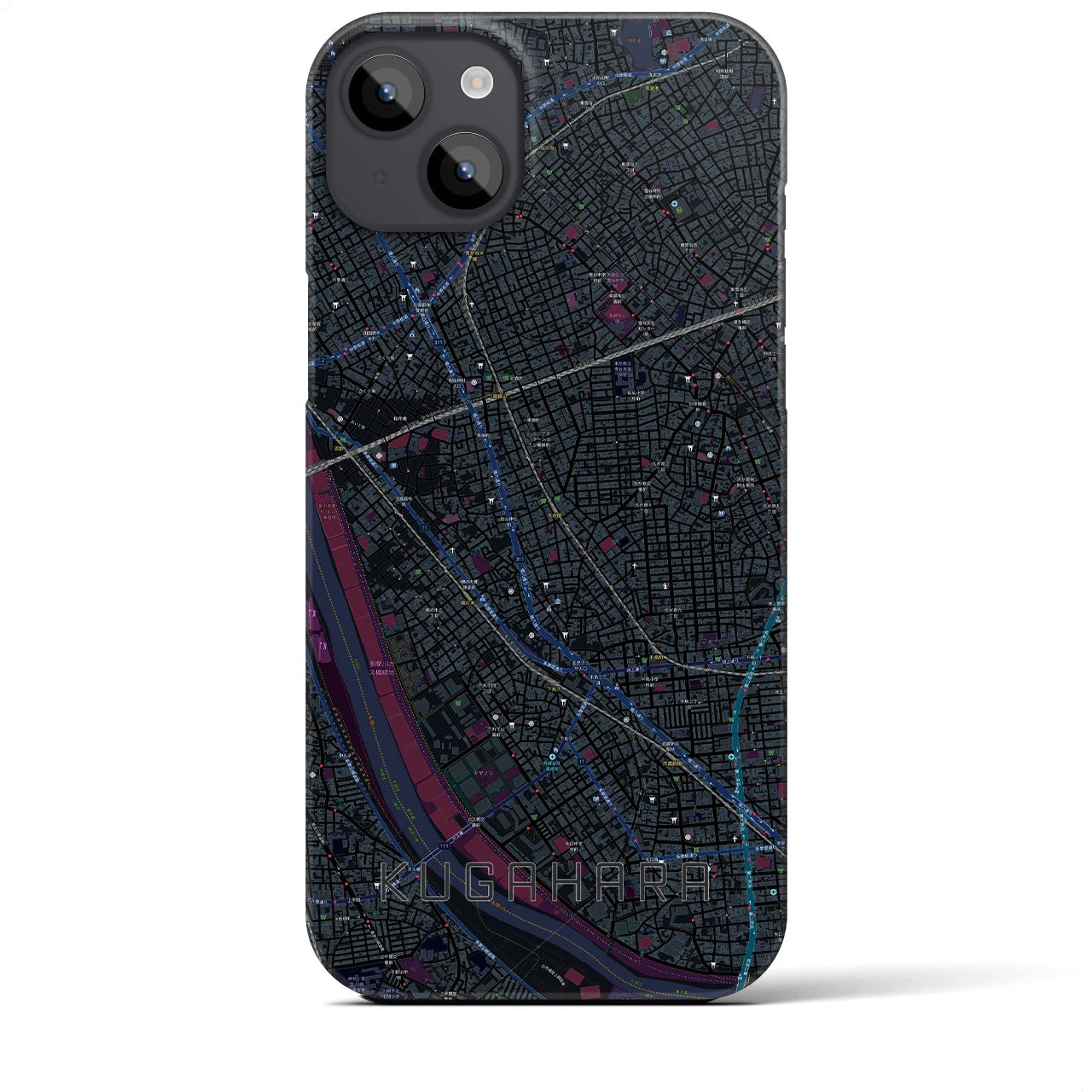 【久が原(東京都)】地図柄iPhoneケース(バックカバータイプ)