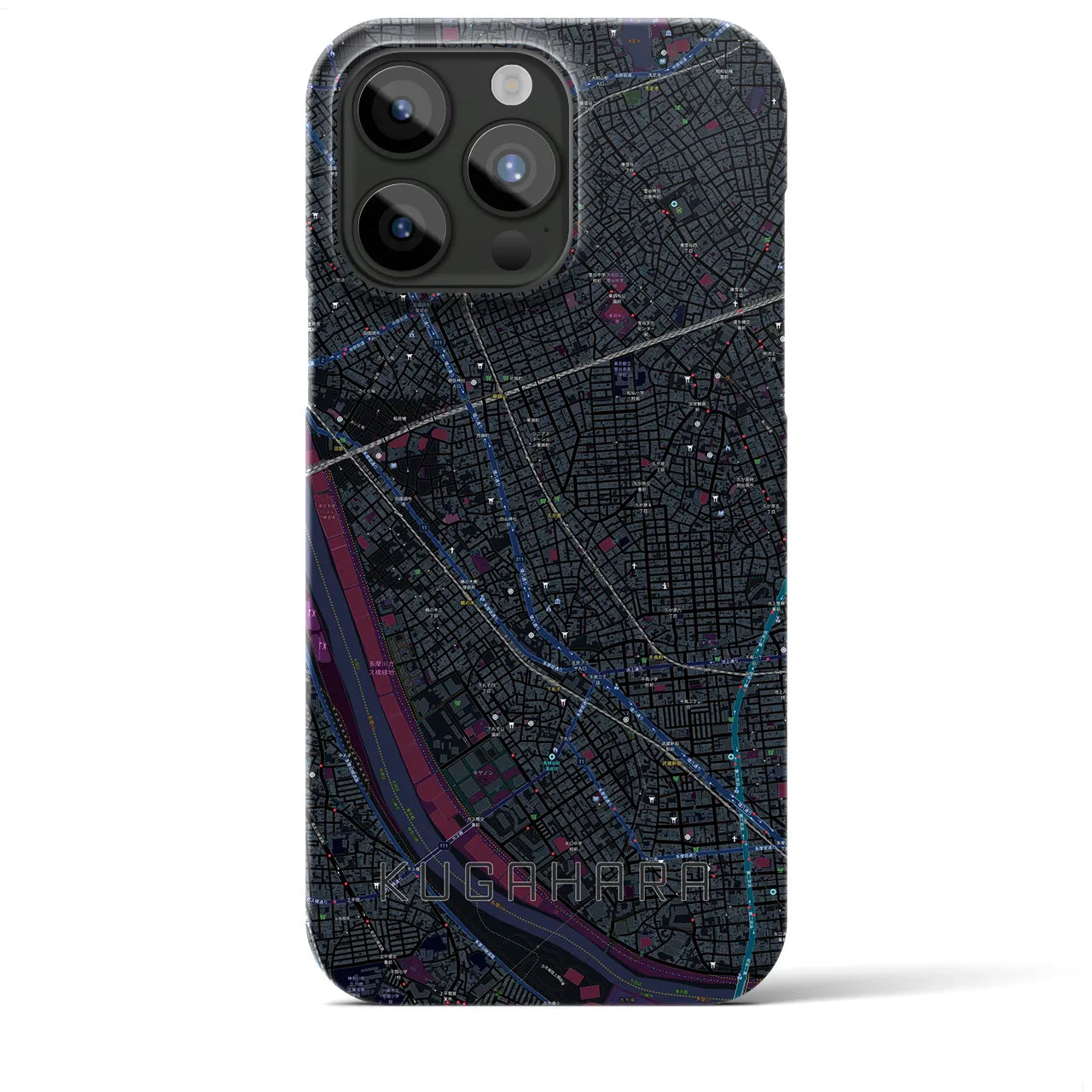 【久が原(東京都)】地図柄iPhoneケース(バックカバータイプ)