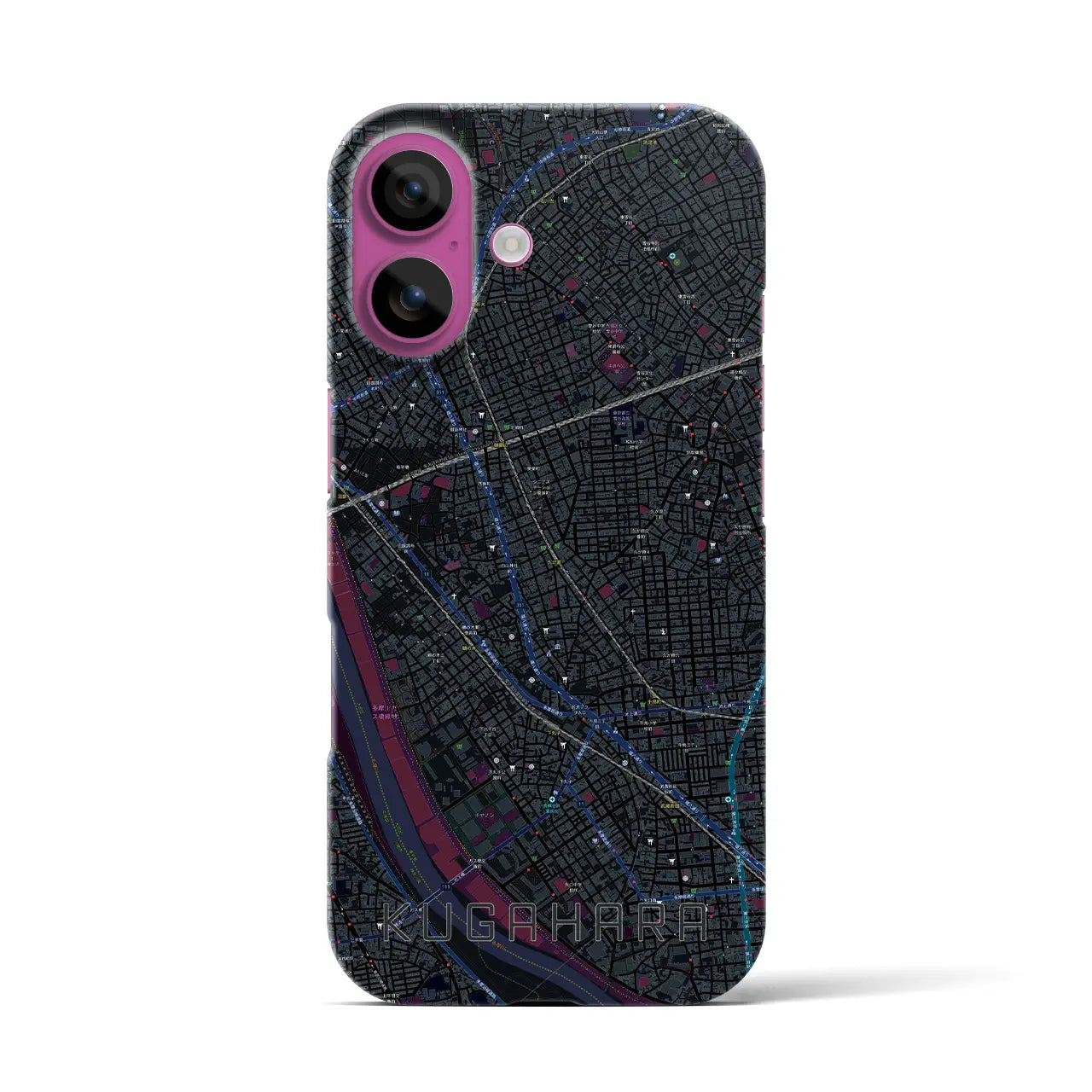 【久が原(東京都)】地図柄iPhoneケース(バックカバータイプ)
