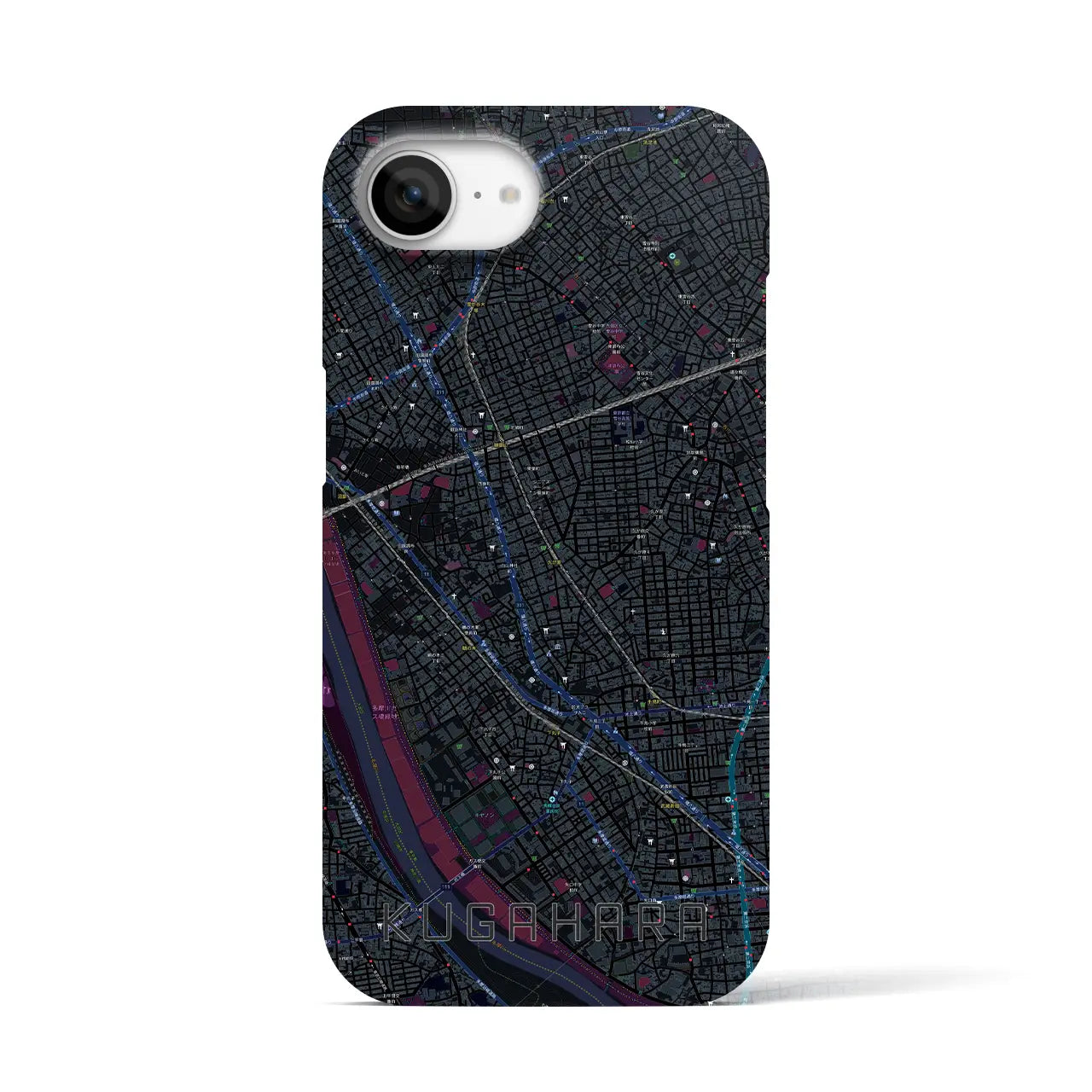 【久が原(東京都)】地図柄iPhoneケース(バックカバータイプ)