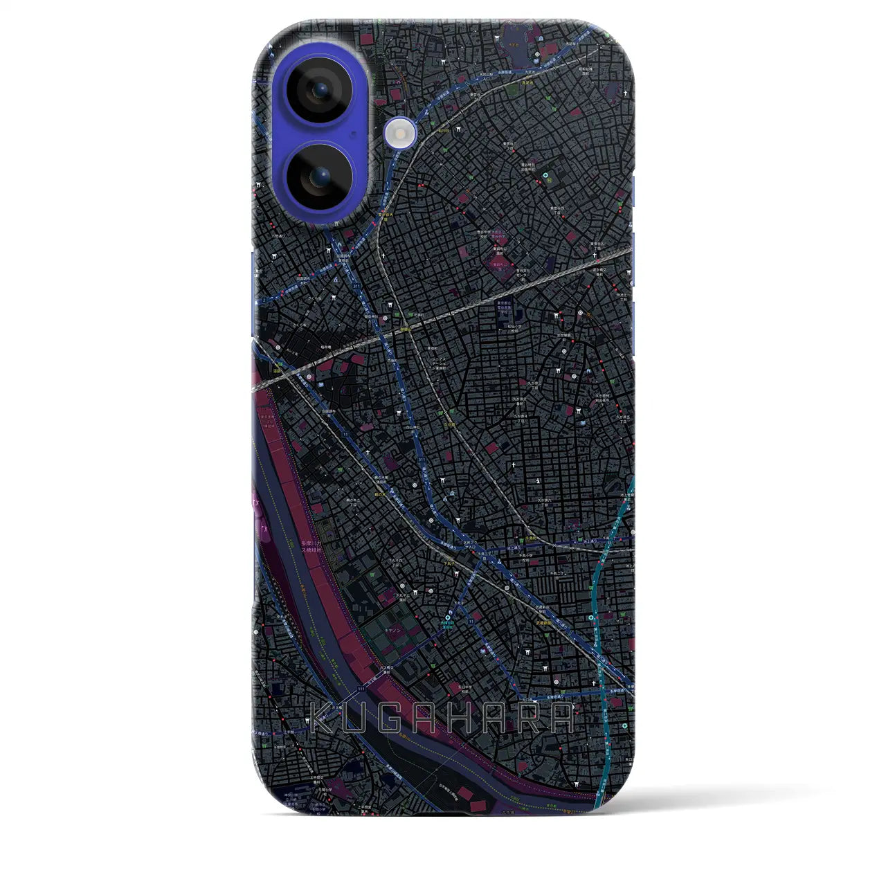【久が原(東京都)】地図柄iPhoneケース(バックカバータイプ)