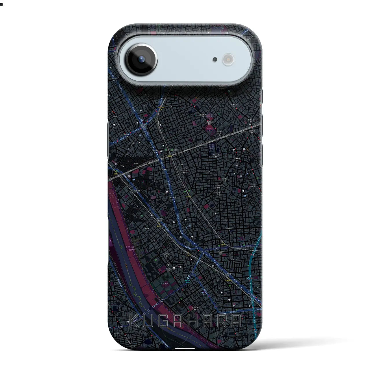 【久が原(東京都)】地図柄iPhoneケース(バックカバータイプ)