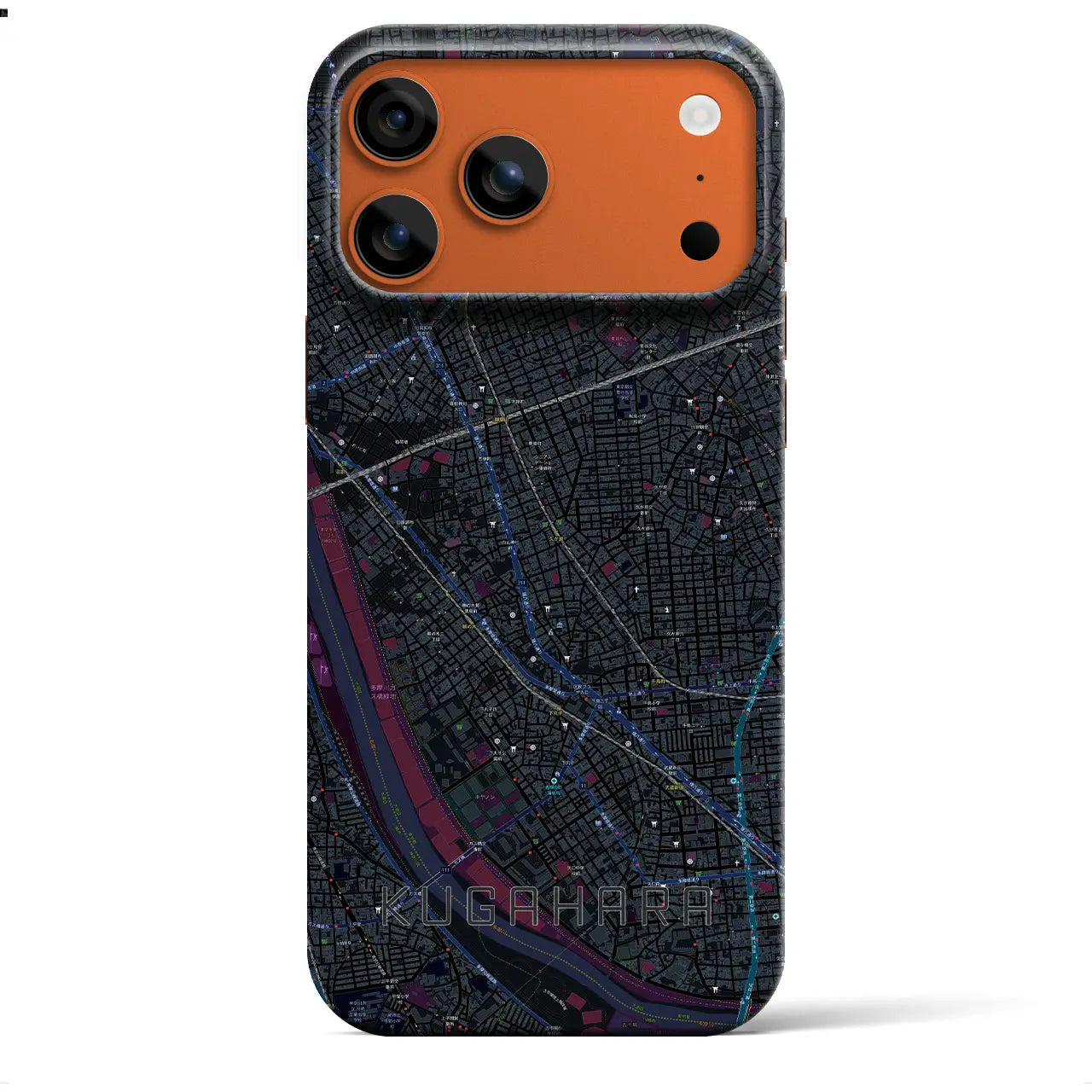 【久が原(東京都)】地図柄iPhoneケース(バックカバータイプ)