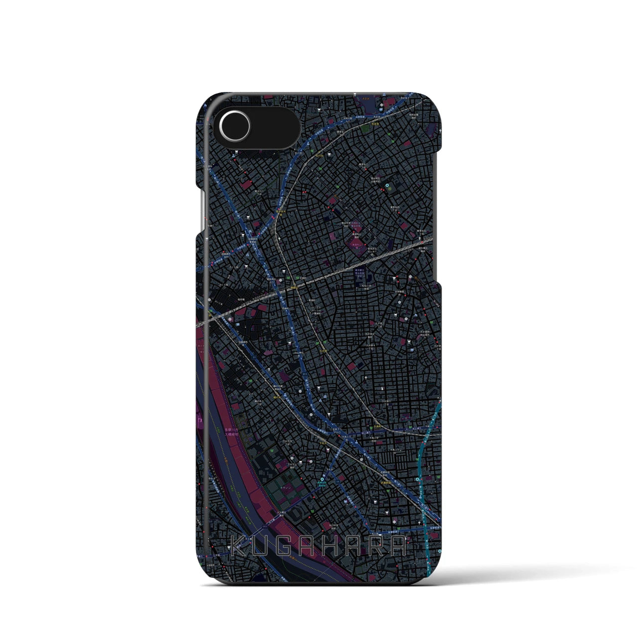 【久が原(東京都)】地図柄iPhoneケース(バックカバータイプ)