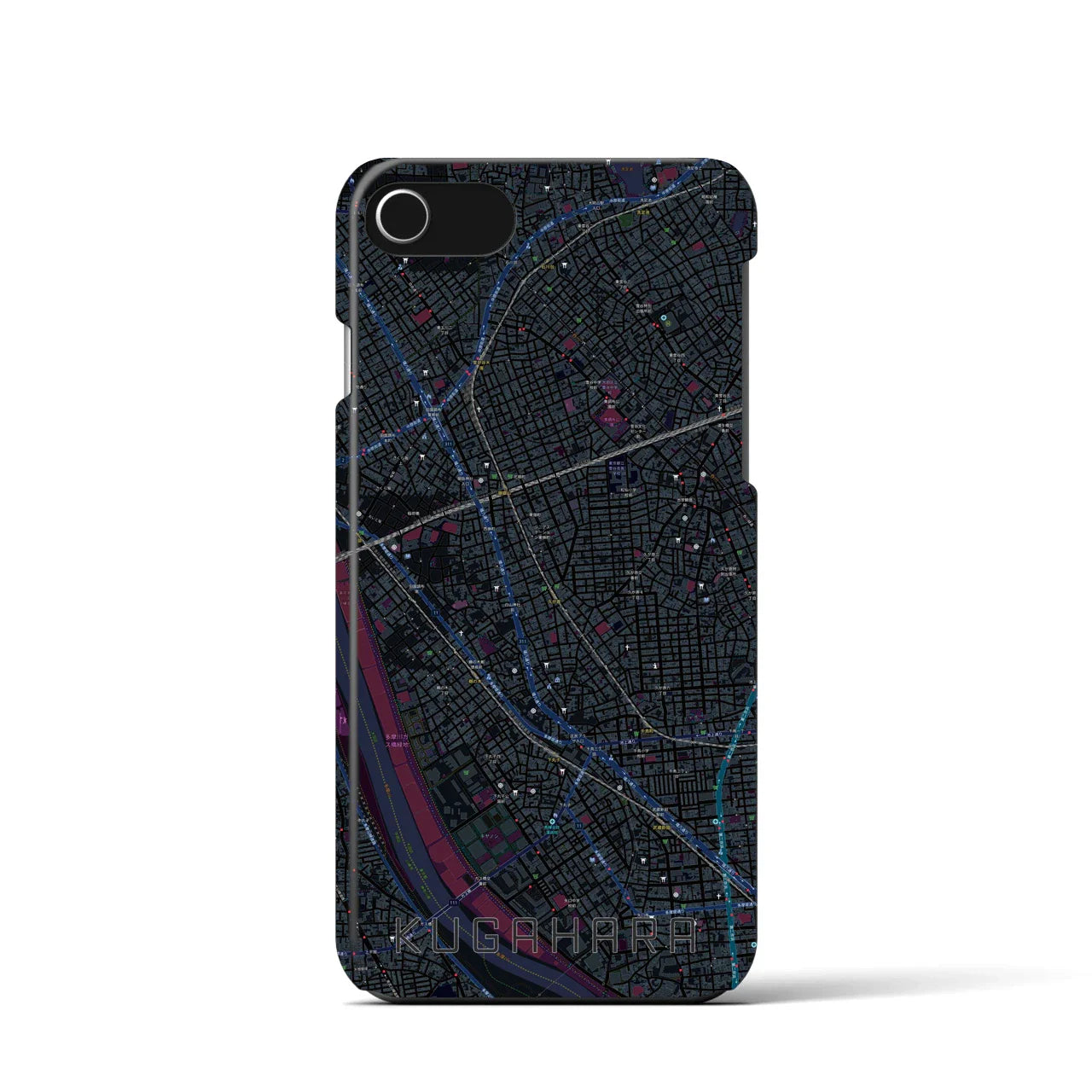 【久が原(東京都)】地図柄iPhoneケース(バックカバータイプ)