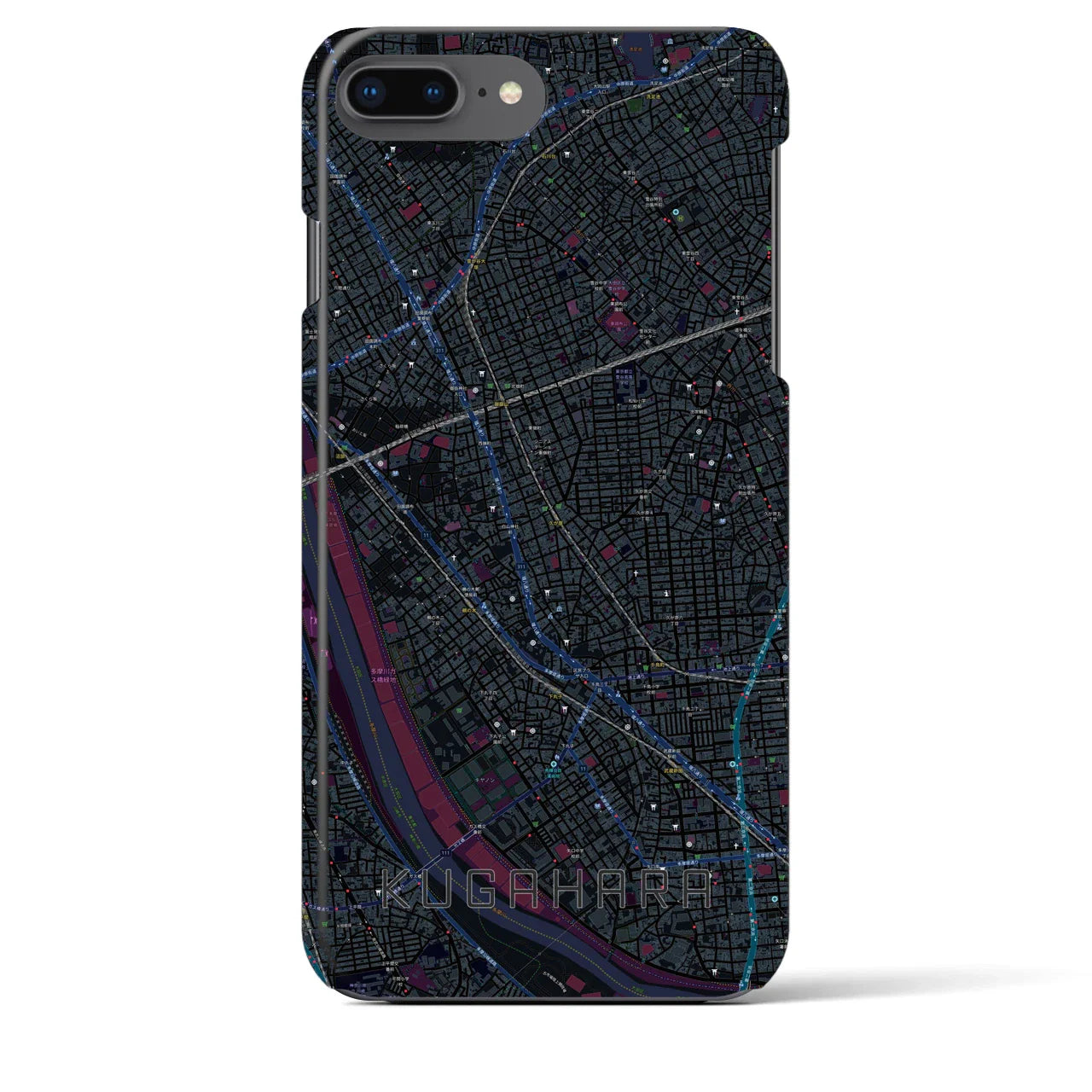 【久が原(東京都)】地図柄iPhoneケース(バックカバータイプ)